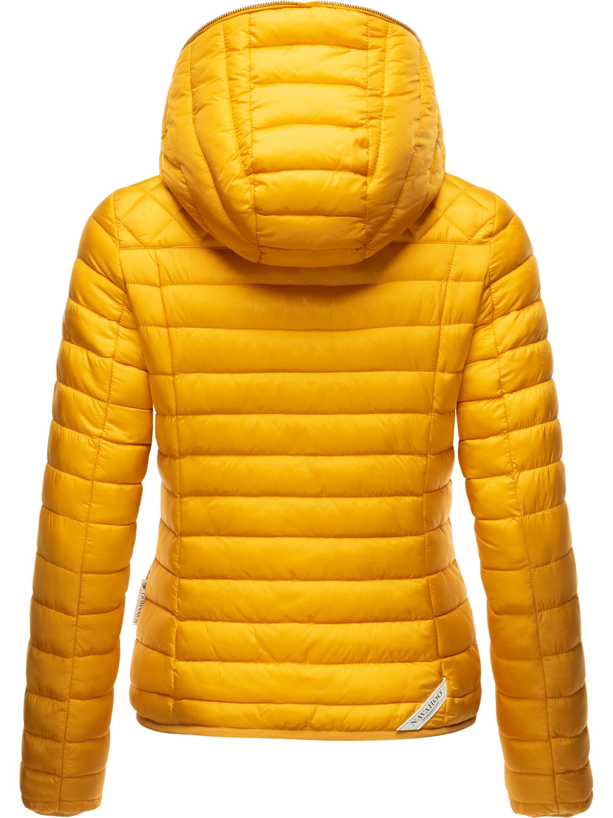 Leichte Steppjacke mit Kapuze "Ich Bin Hübsch" Yellow