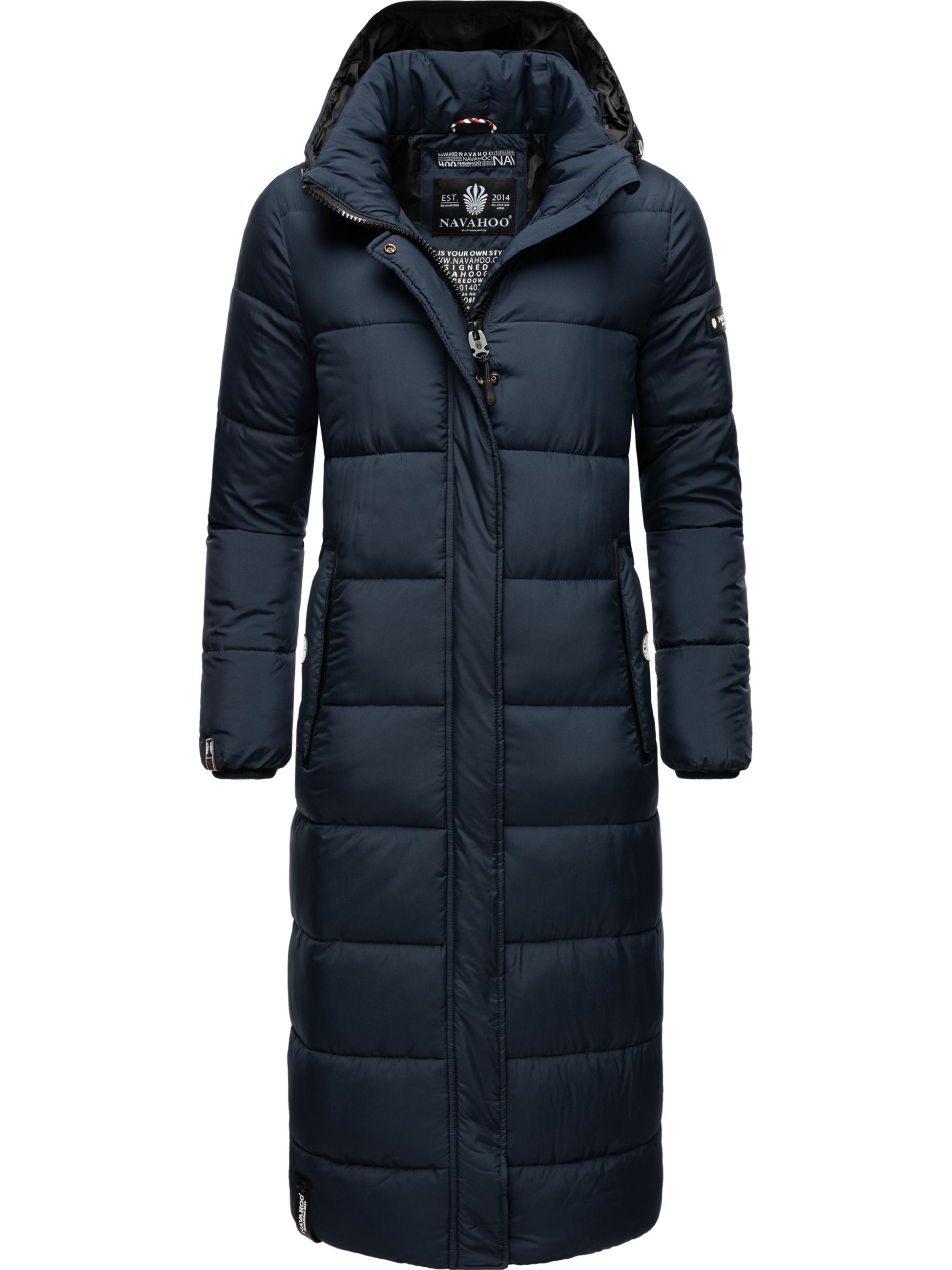 Langer Winter Steppmantel "Isalie" Navy