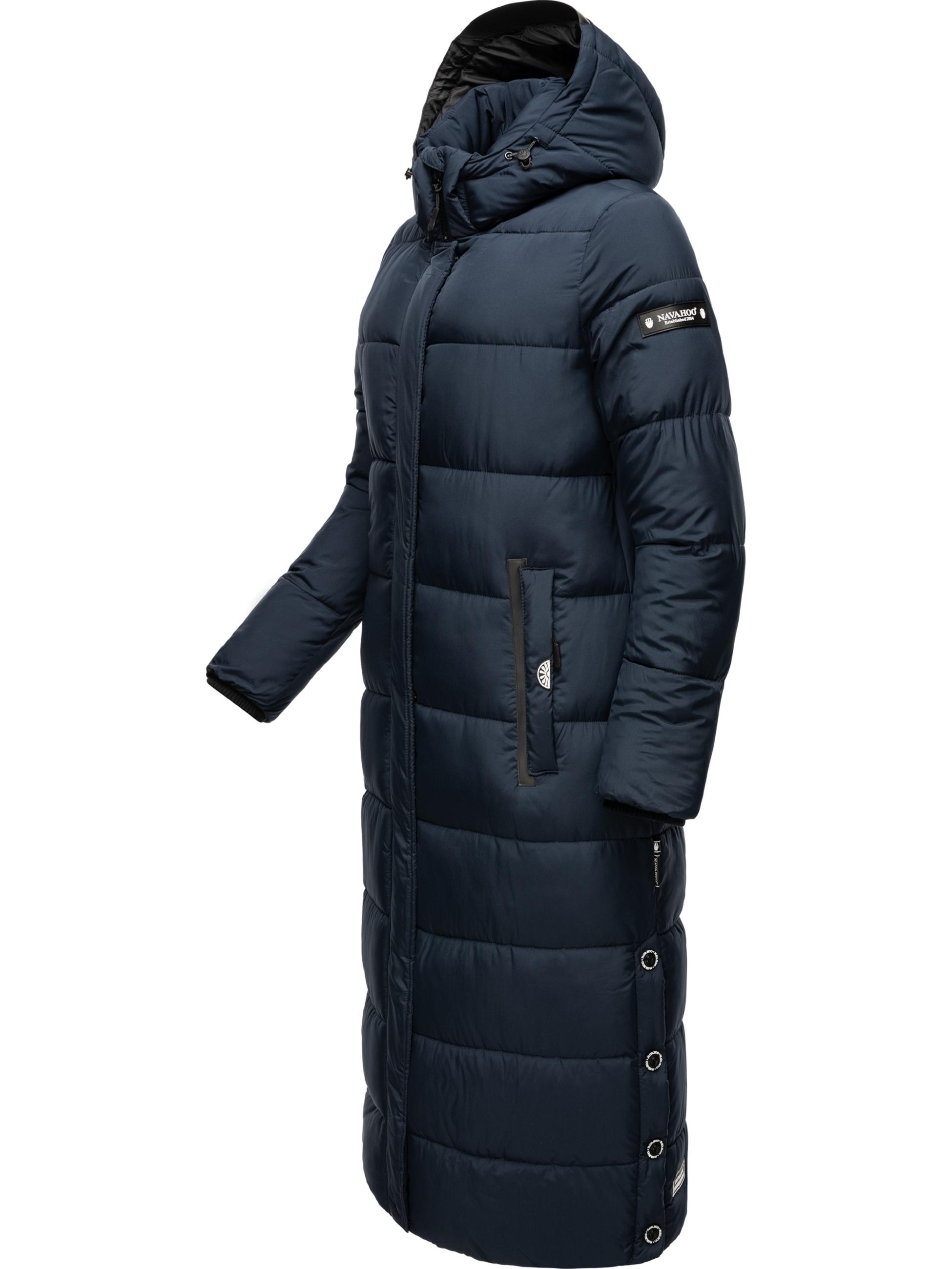 Langer Winter Steppmantel "Isalie" Navy