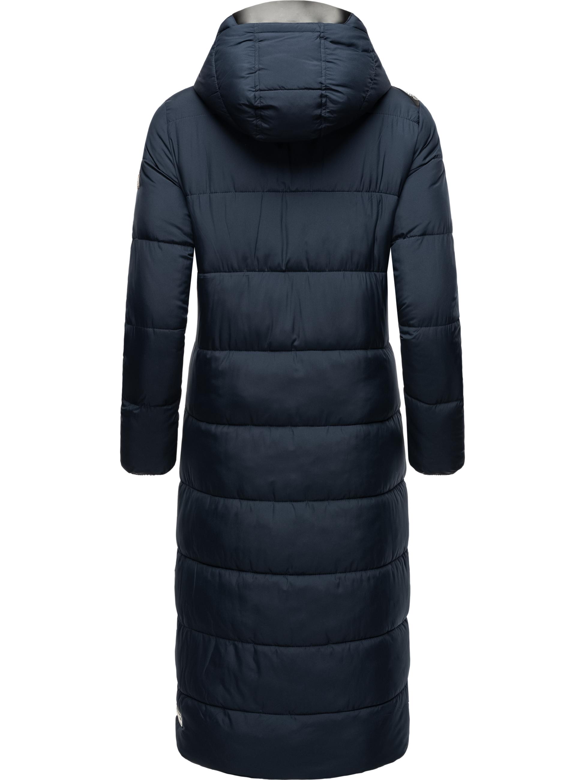 Langer Winter Steppmantel "Isalie" Navy