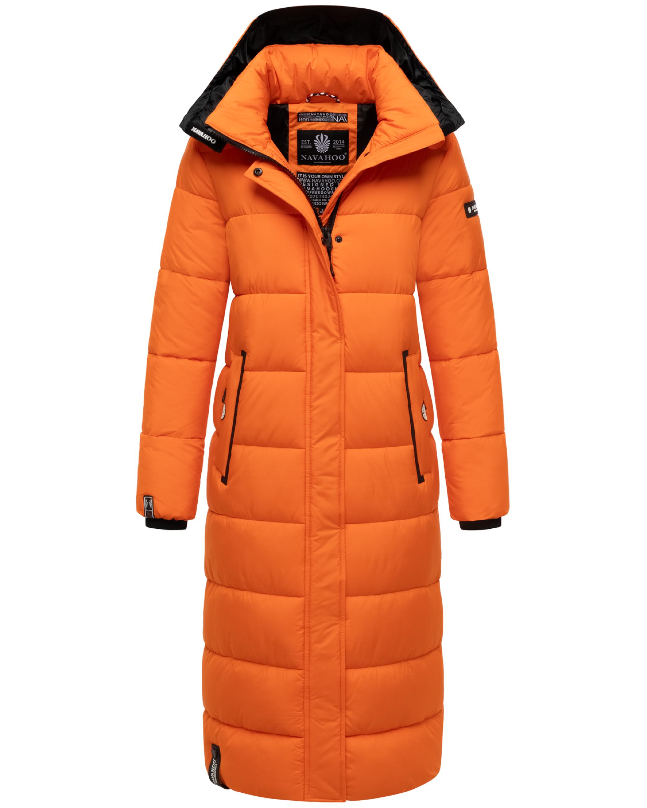 Langer Winter Steppmantel "Isalie" Orange