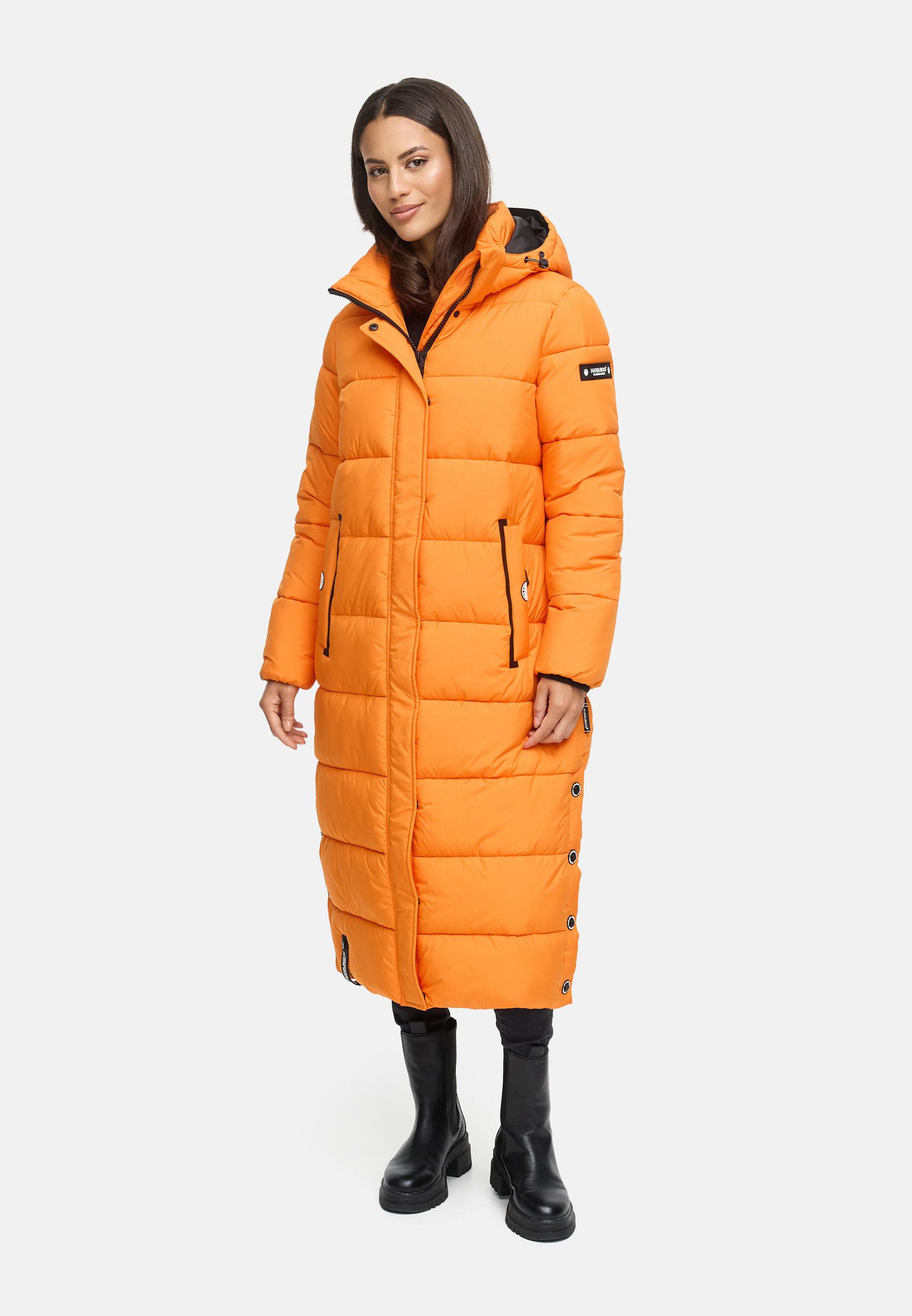 Langer Winter Steppmantel "Isalie" Orange