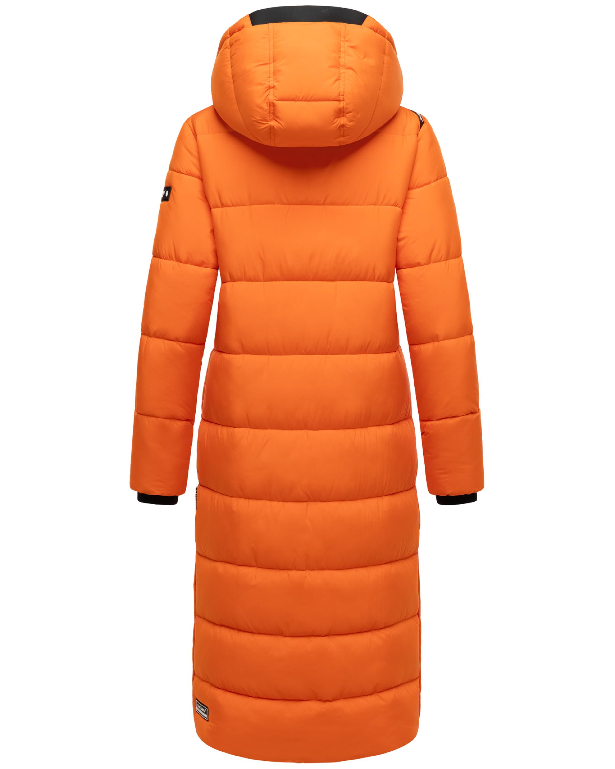 Langer Winter Steppmantel "Isalie" Orange