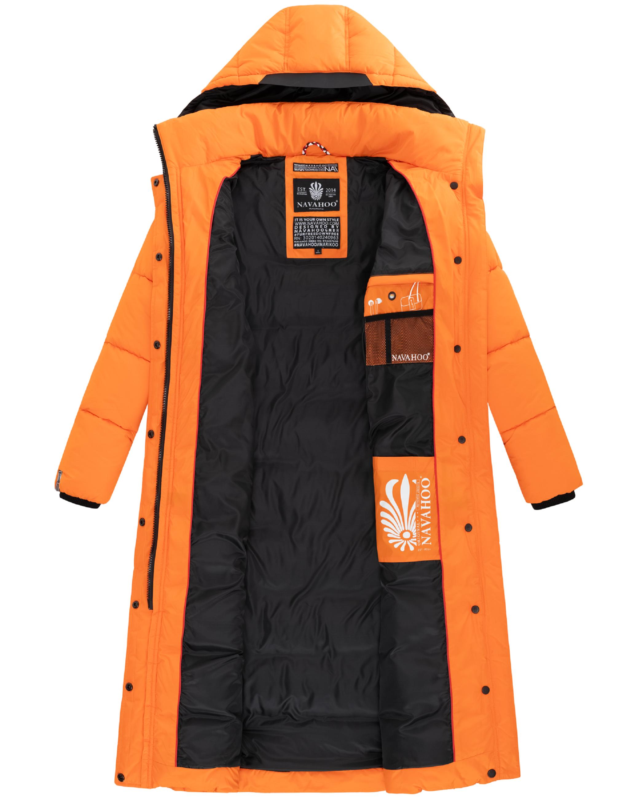 Langer Winter Steppmantel "Isalie" Orange