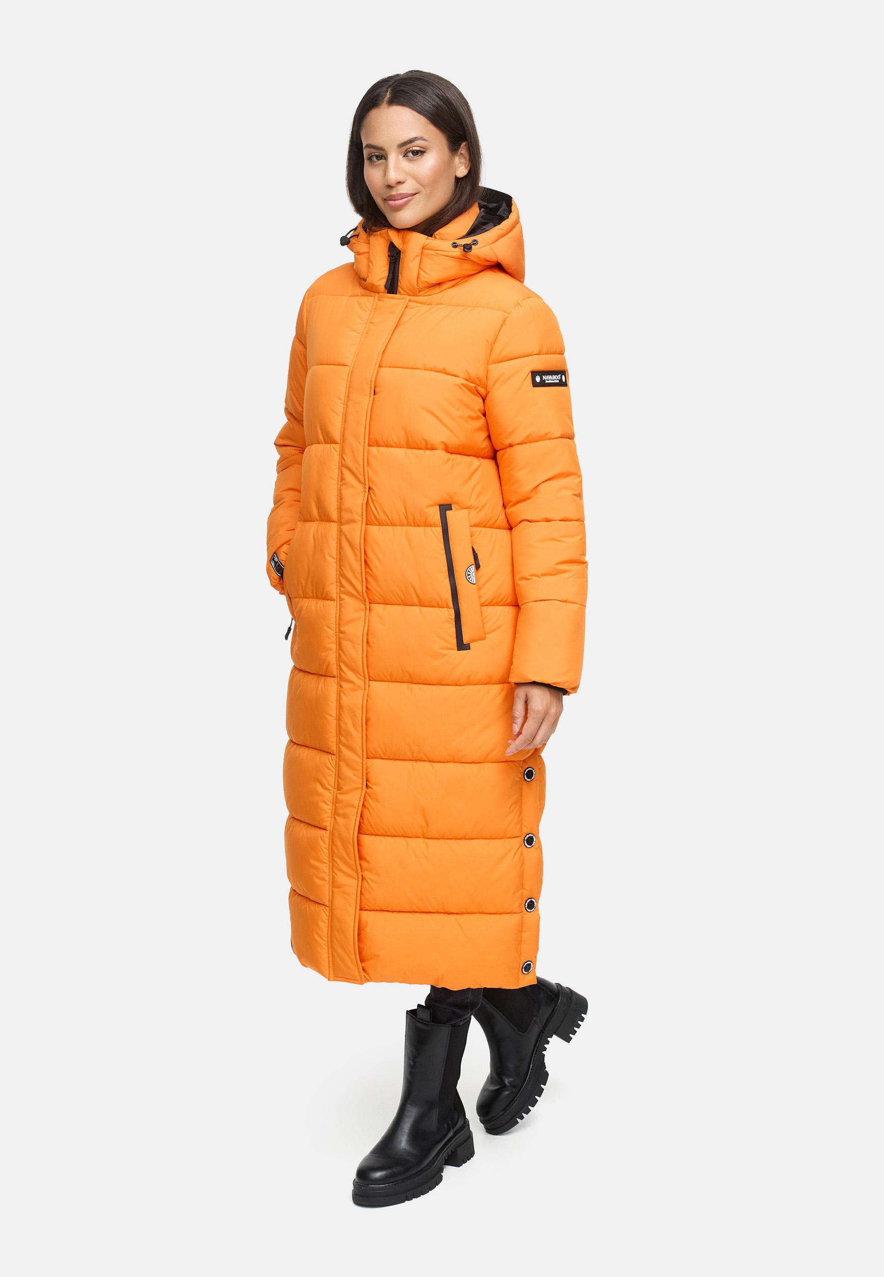 Langer Winter Steppmantel "Isalie" Orange