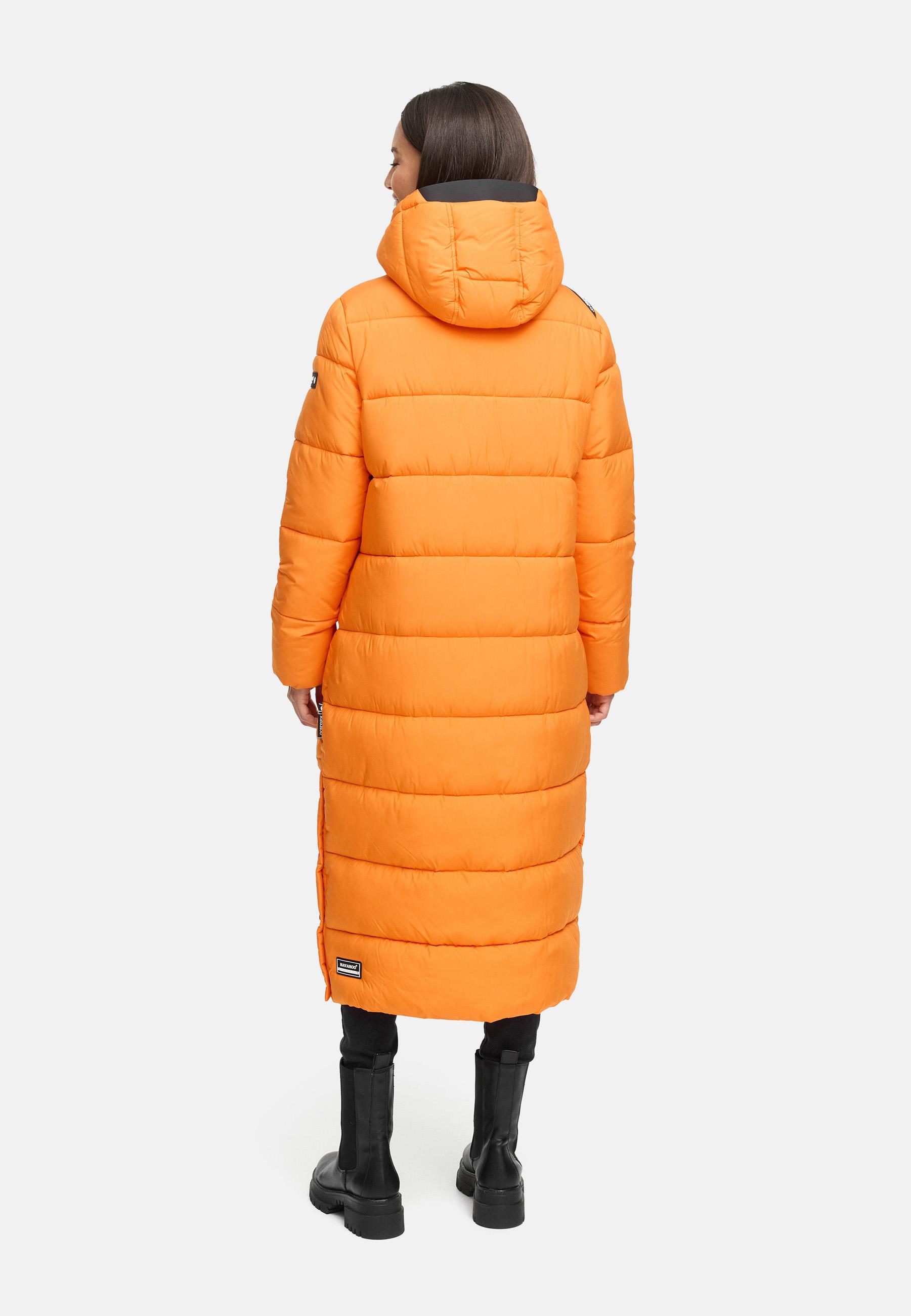 Langer Winter Steppmantel "Isalie" Orange