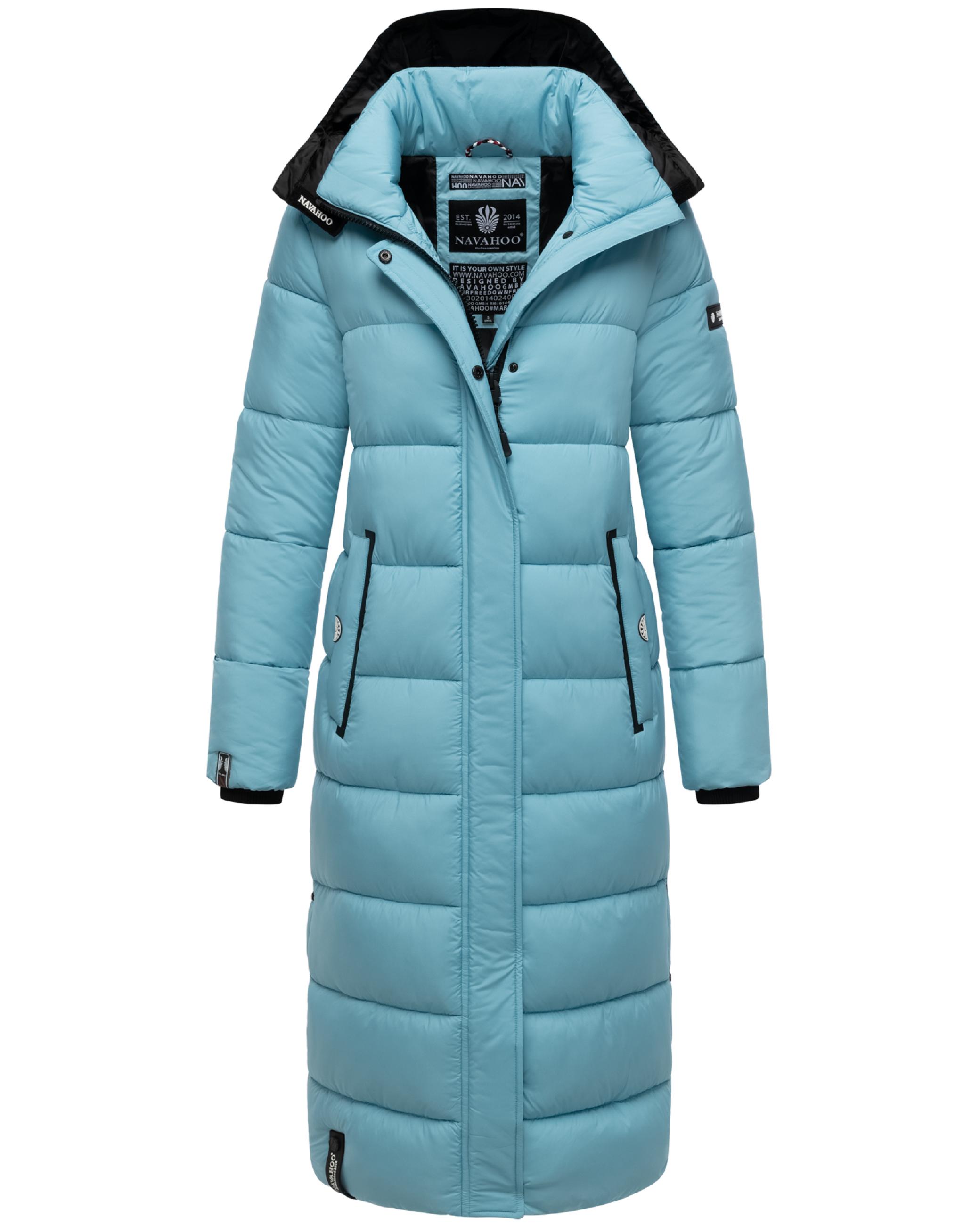 Langer Winter Steppmantel "Isalie" Sky Blue