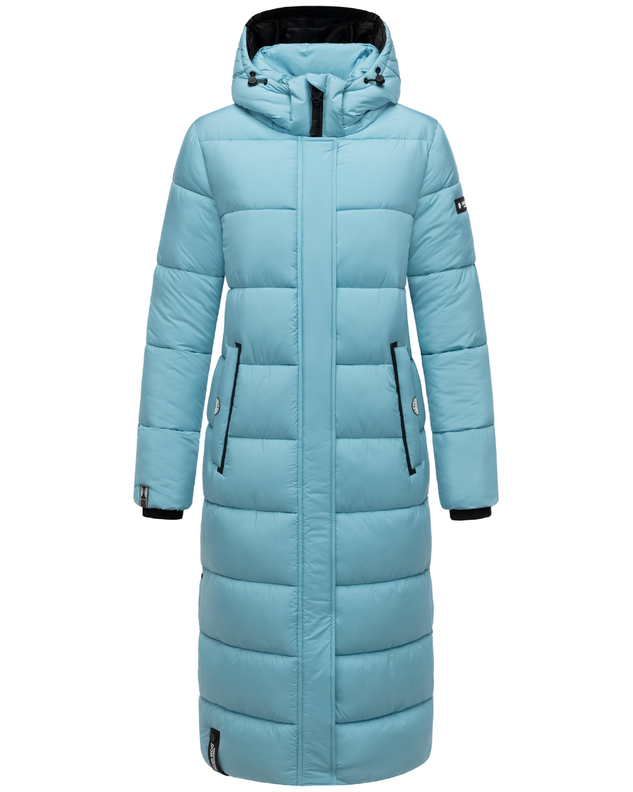 Langer Winter Steppmantel "Isalie" Sky Blue
