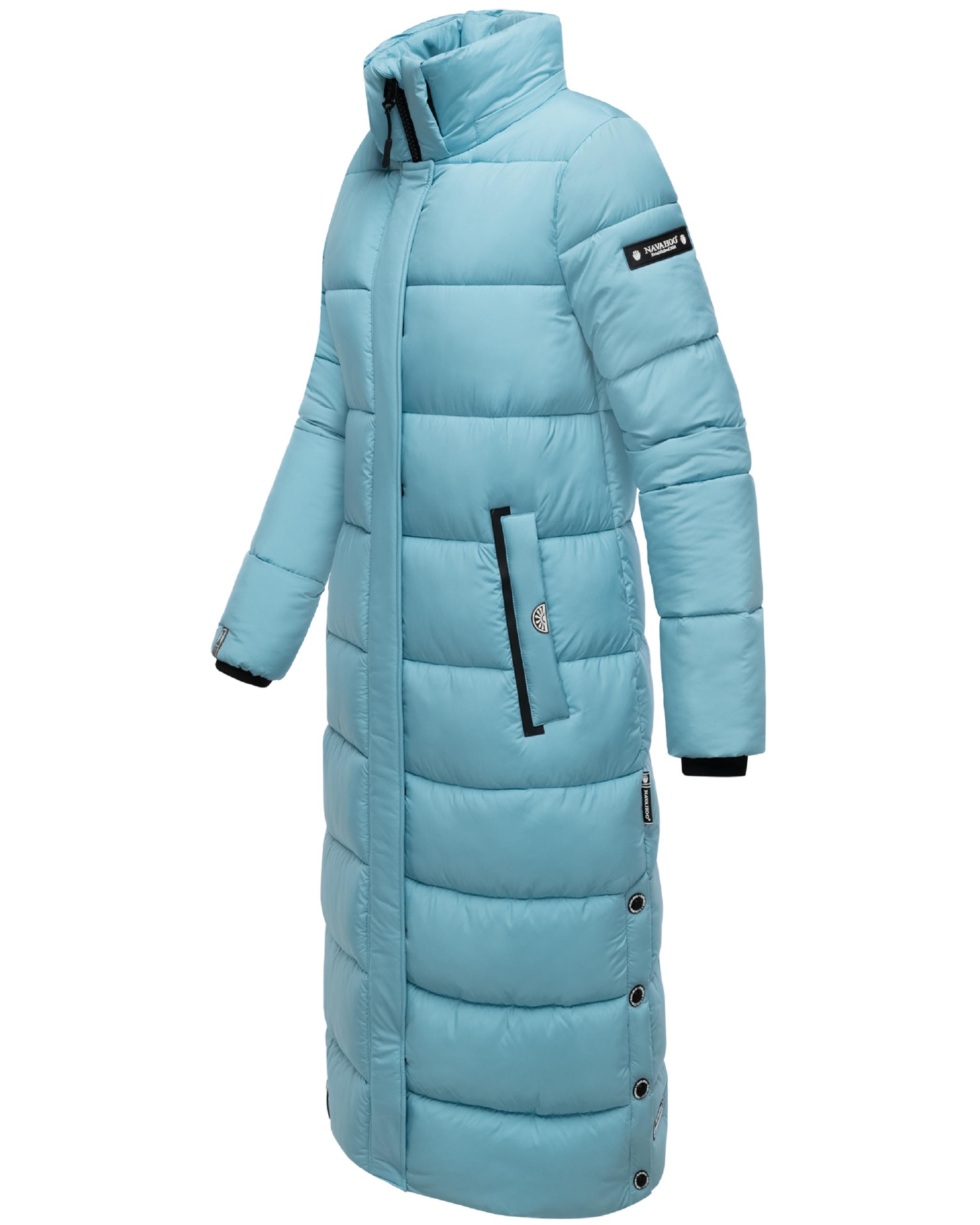 Langer Winter Steppmantel "Isalie" Sky Blue