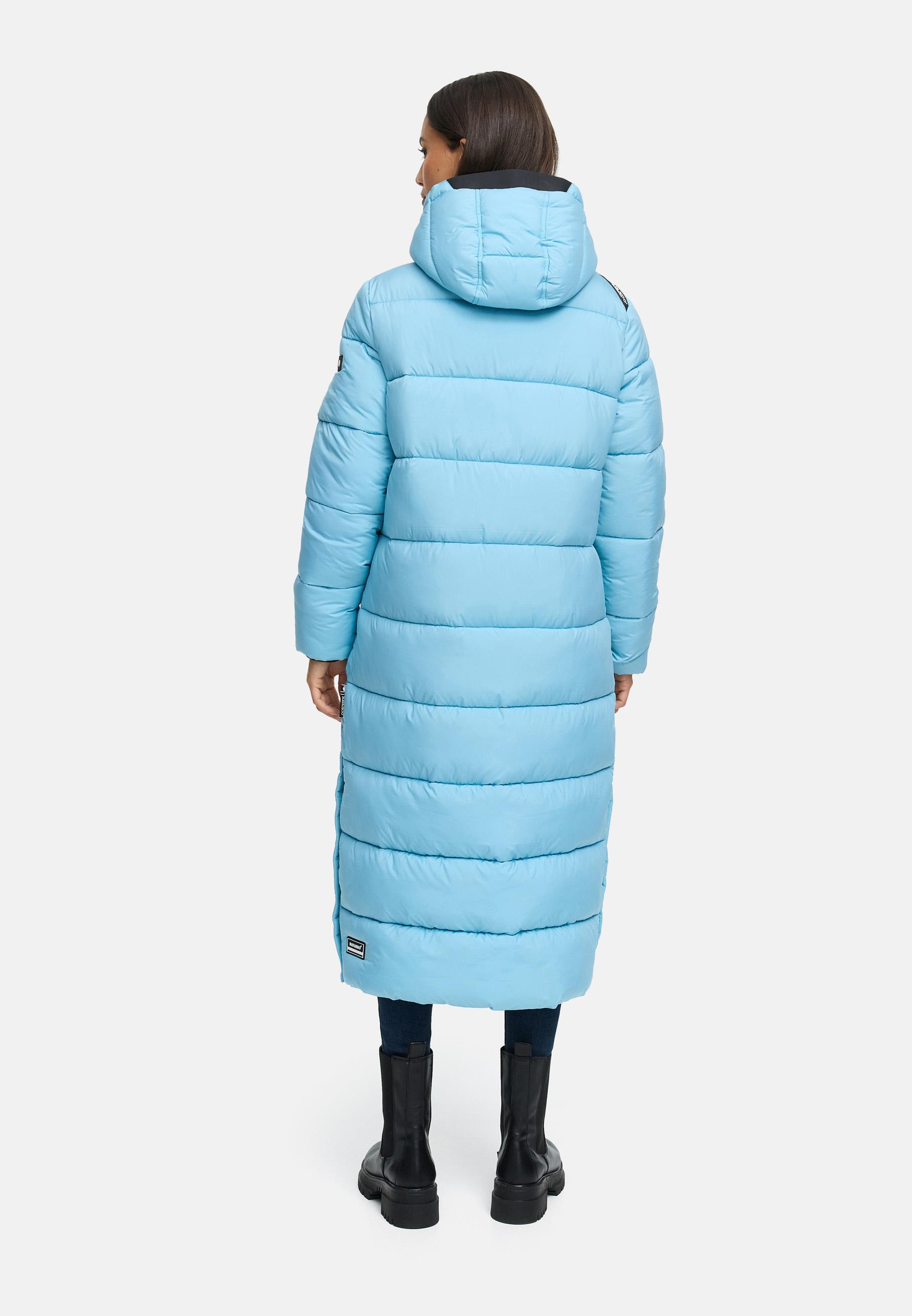 Langer Winter Steppmantel "Isalie" Sky Blue