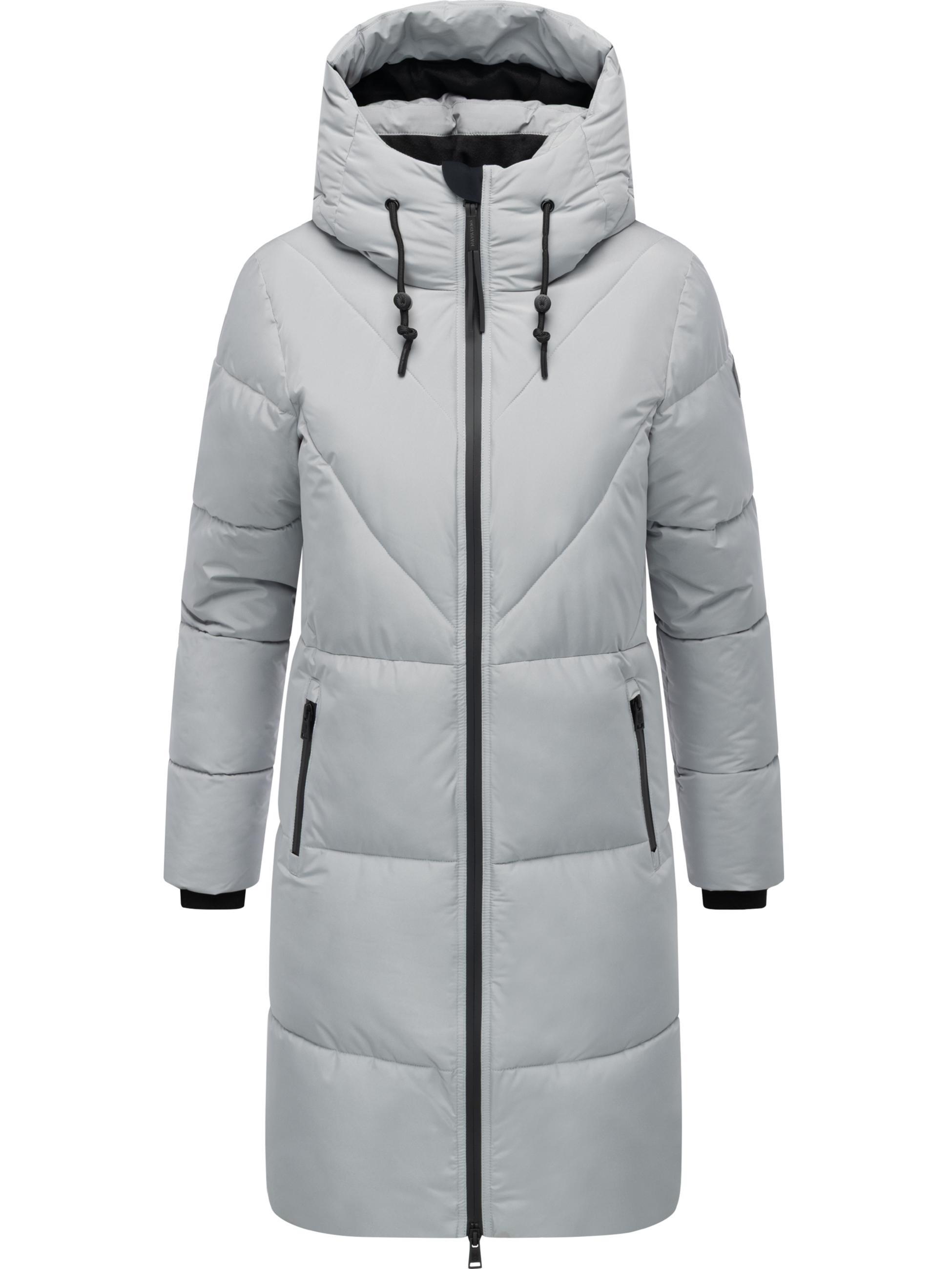 Warmer Steppmantel mit Fleece-gefüttertem Kragen "Kältekuschel XIV" Grey