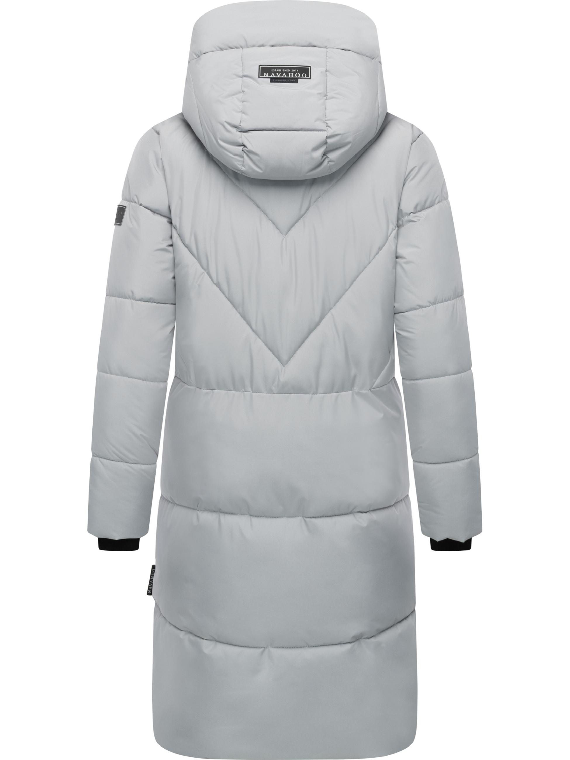 Warmer Steppmantel mit Fleece-gefüttertem Kragen "Kältekuschel XIV" Grey