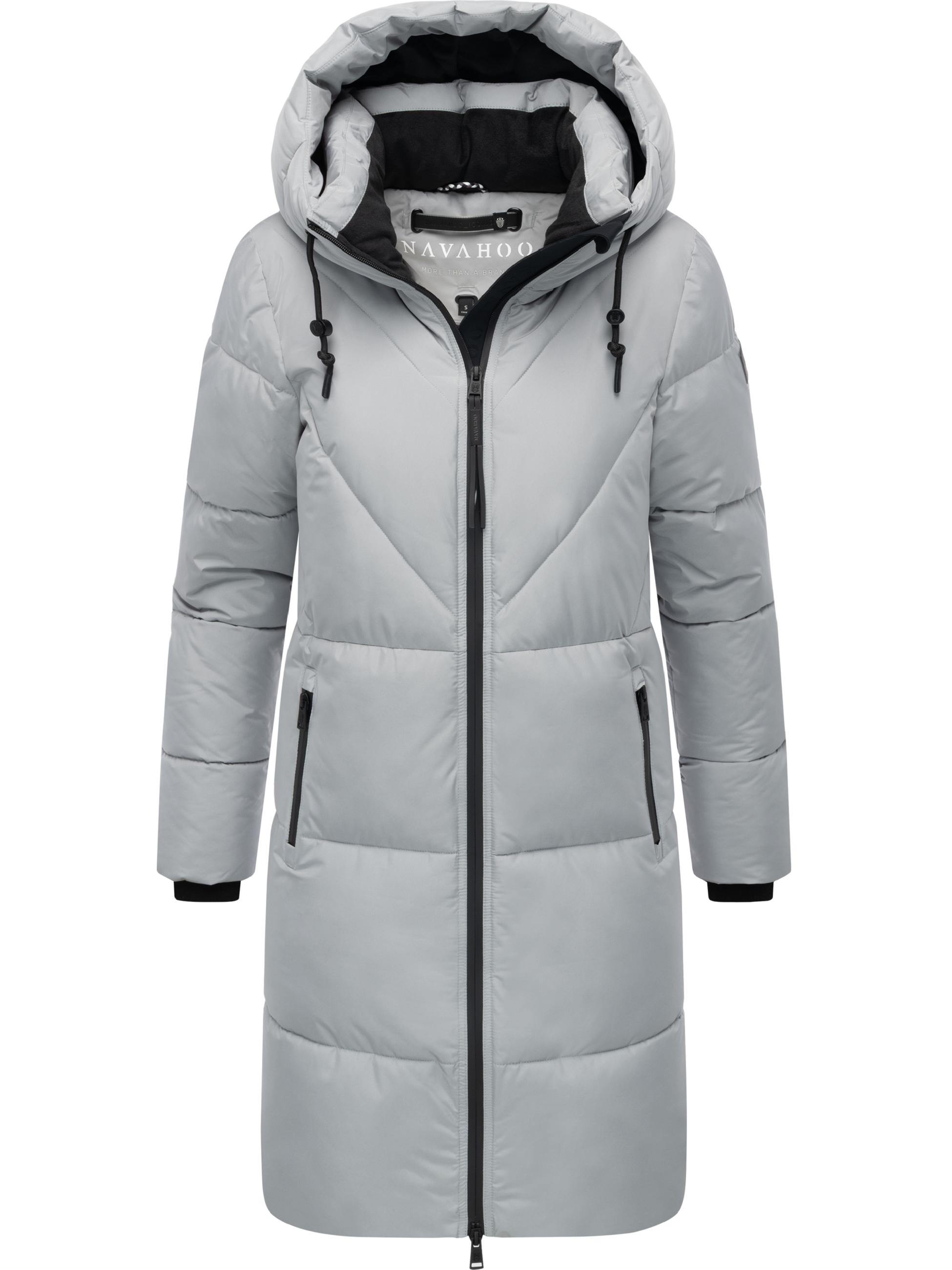 Warmer Steppmantel mit Fleece-gefüttertem Kragen "Kältekuschel XIV" Grey