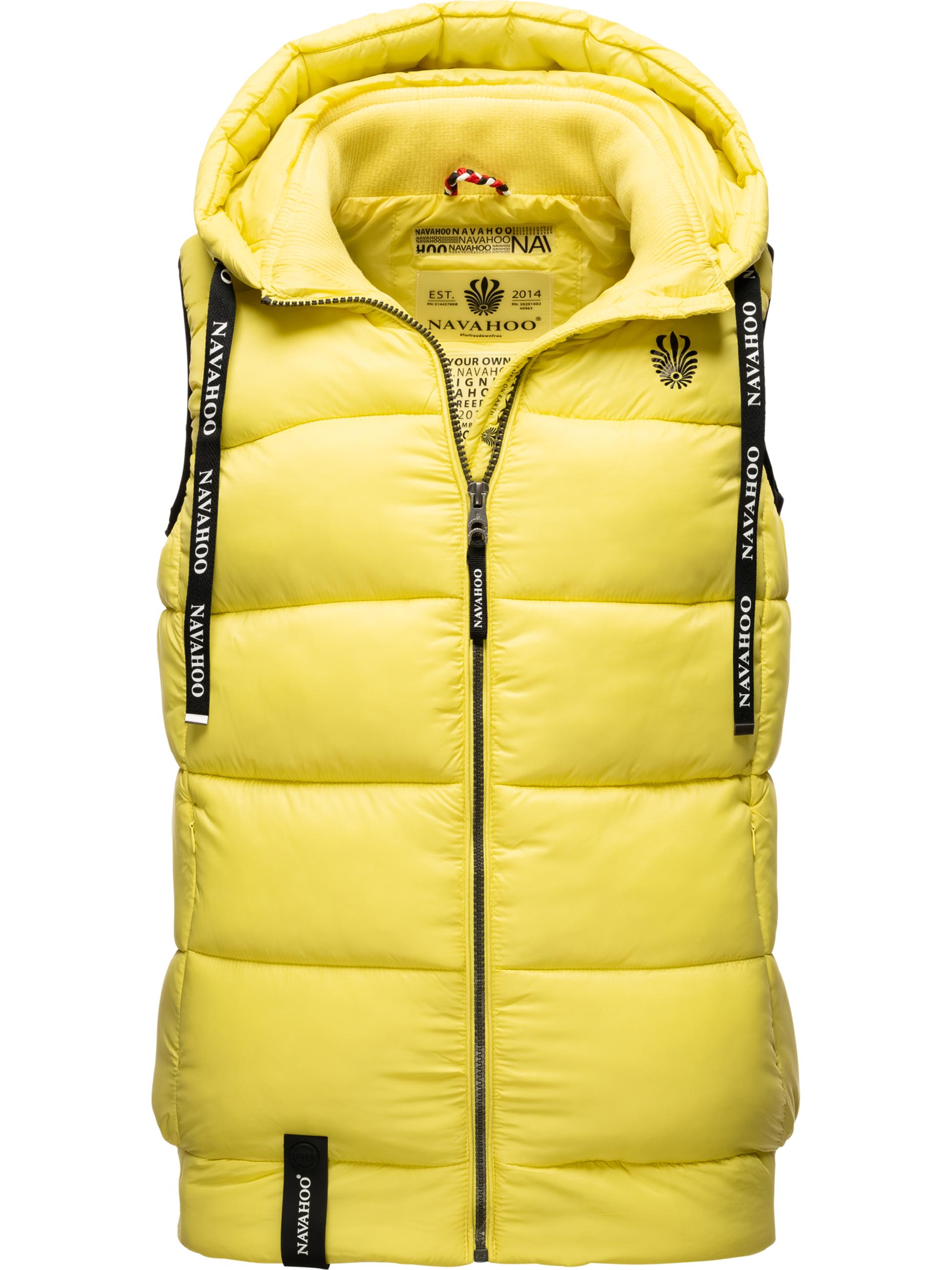 Warme Steppweste mit Kapuze "Kassidy" Lemon
