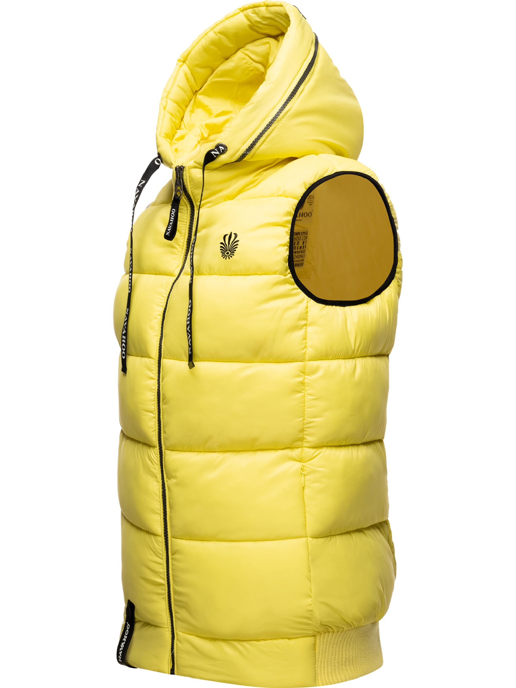 Warme Steppweste mit Kapuze "Kassidy" Lemon