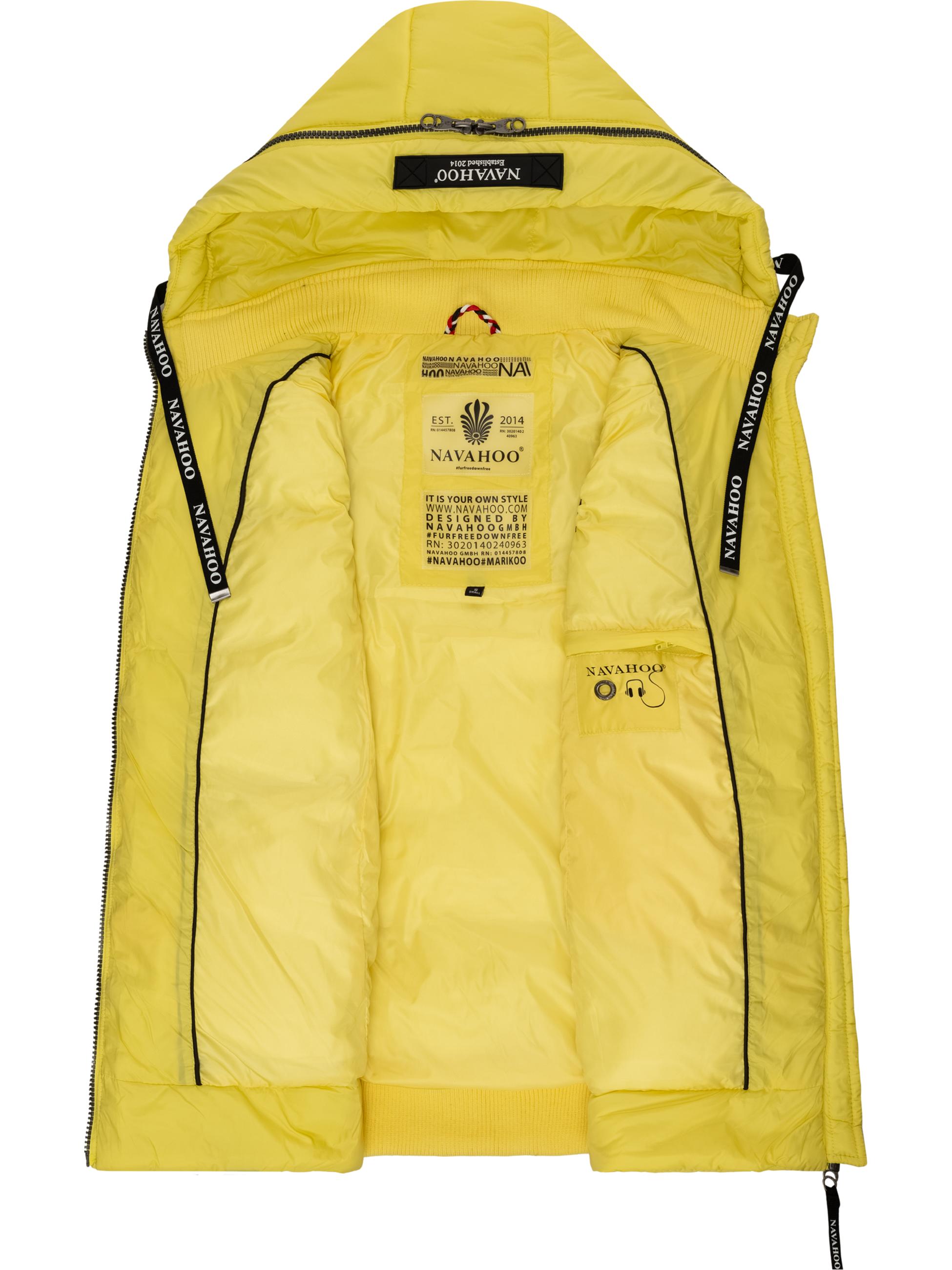 Warme Steppweste mit Kapuze "Kassidy" Lemon
