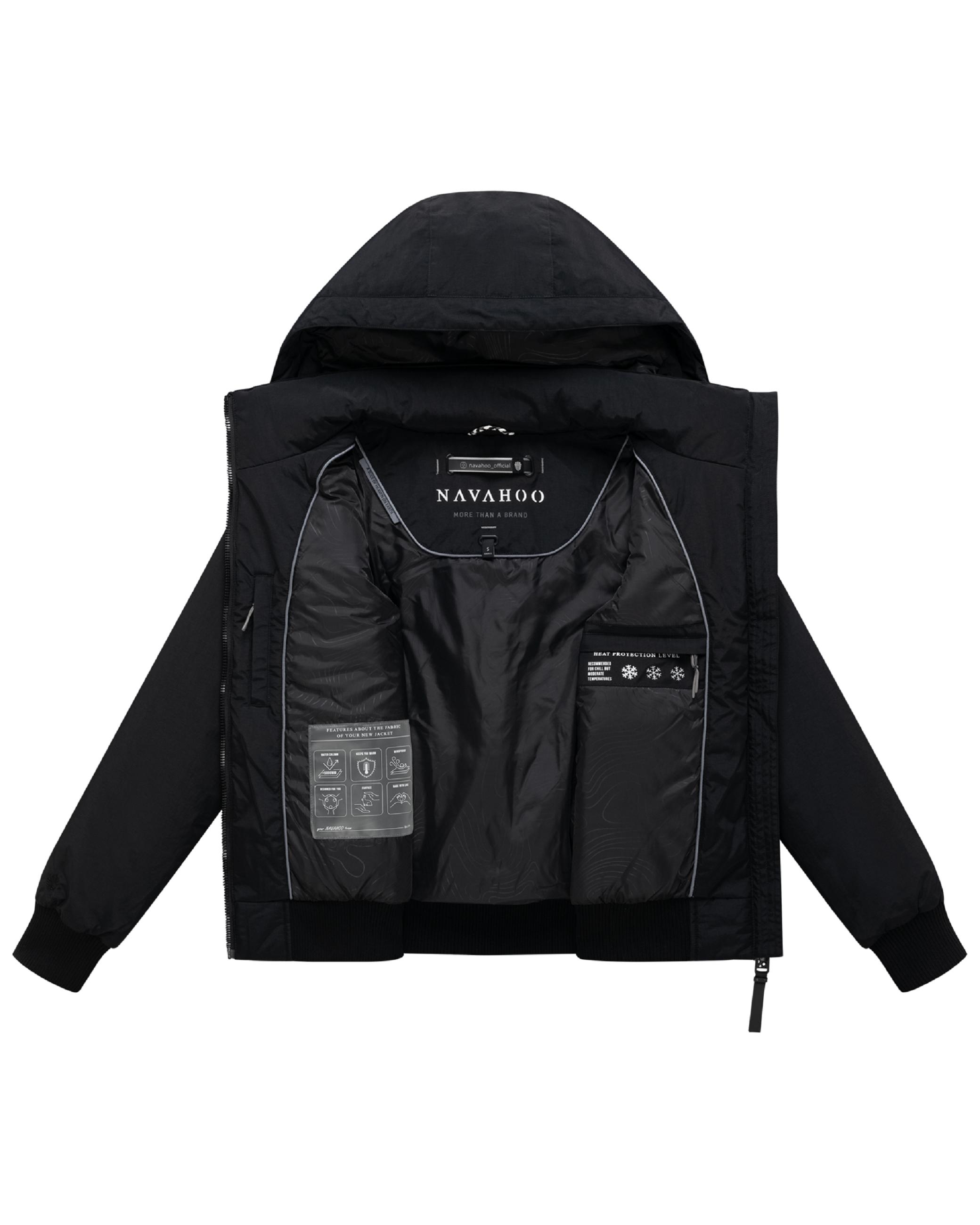 Warme Winterjacke mit Kapuze "Kichermaus 14" Black