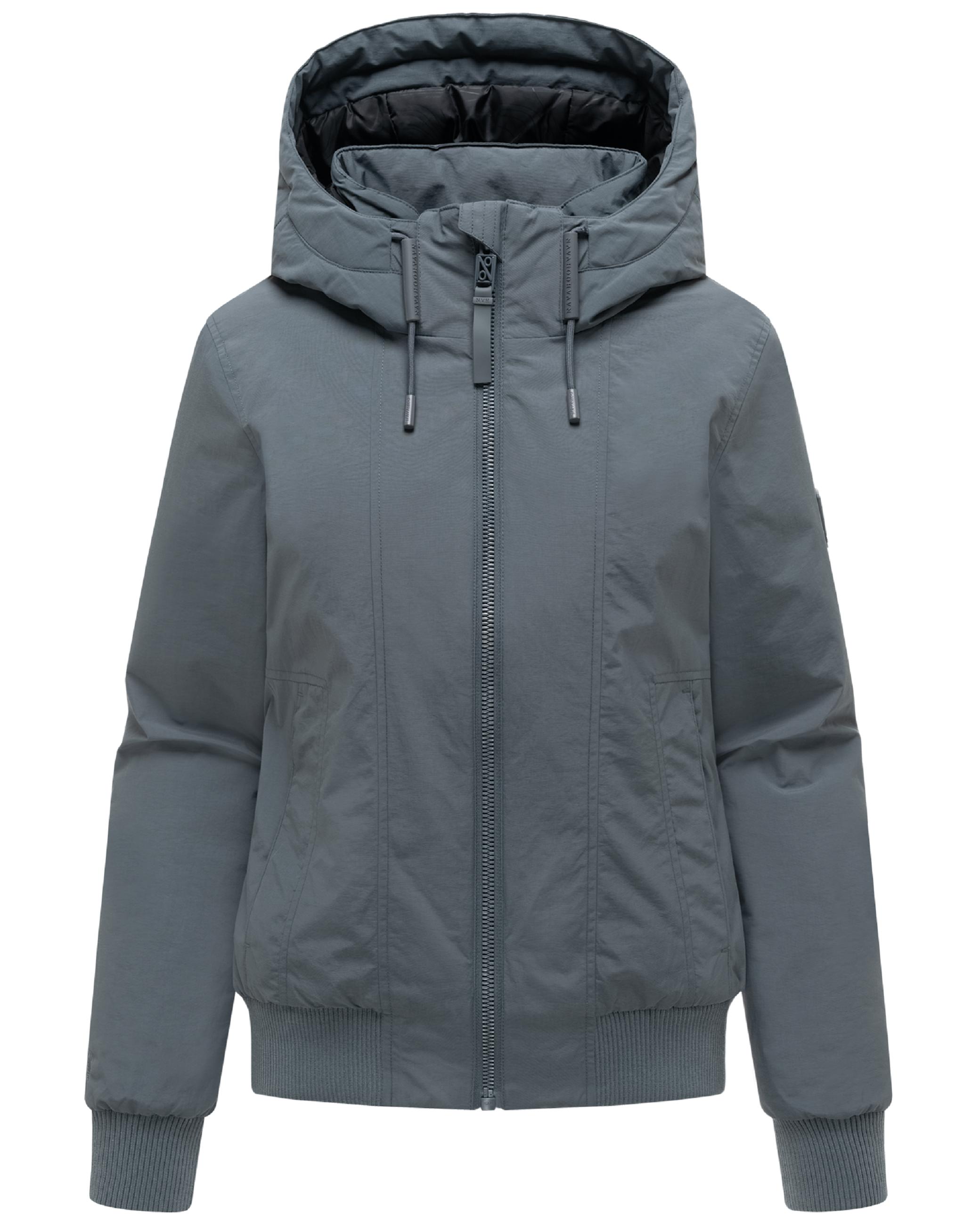 Warme Winterjacke mit Kapuze "Kichermaus 14" Blue Grey
