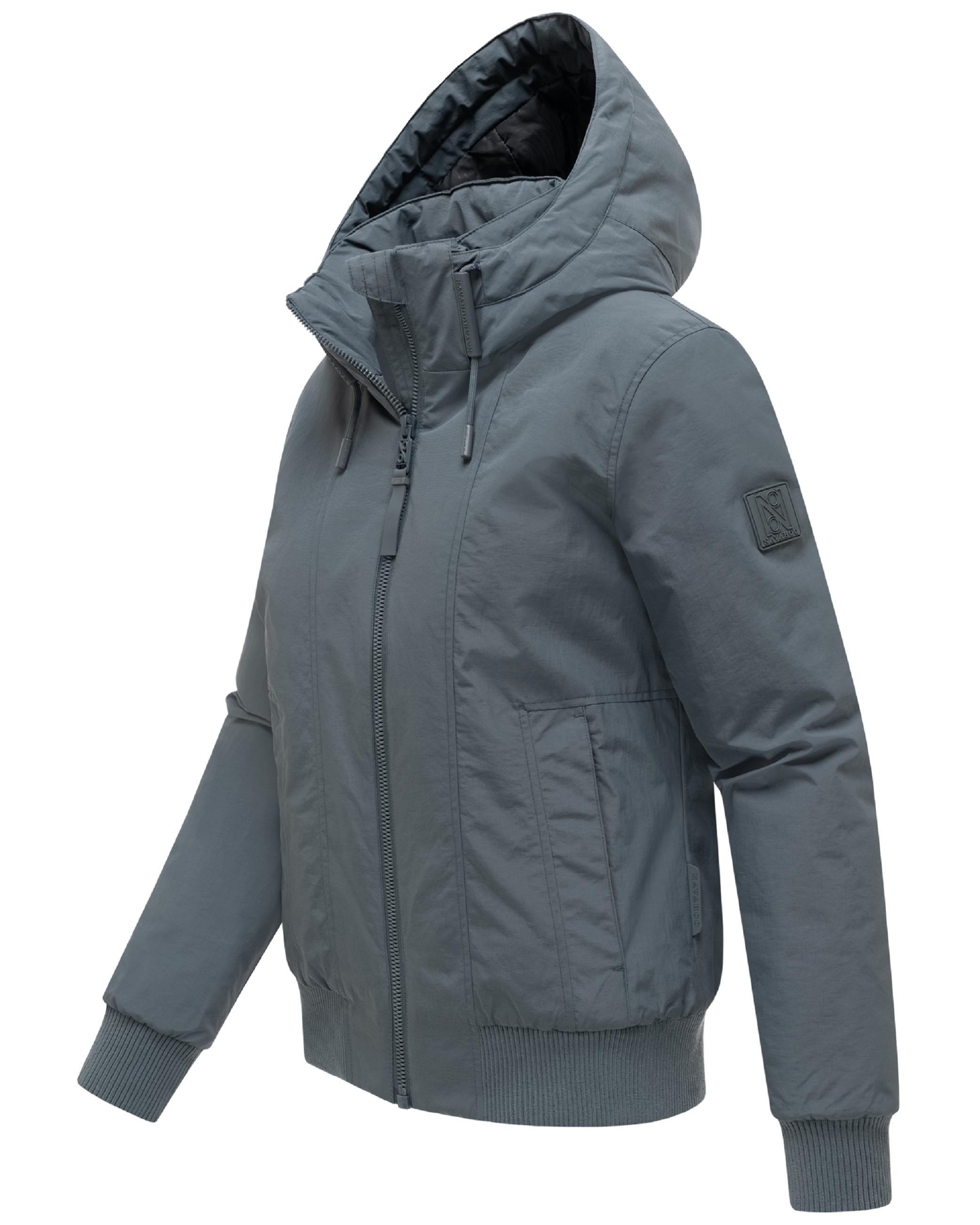 Warme Winterjacke mit Kapuze "Kichermaus 14" Blue Grey