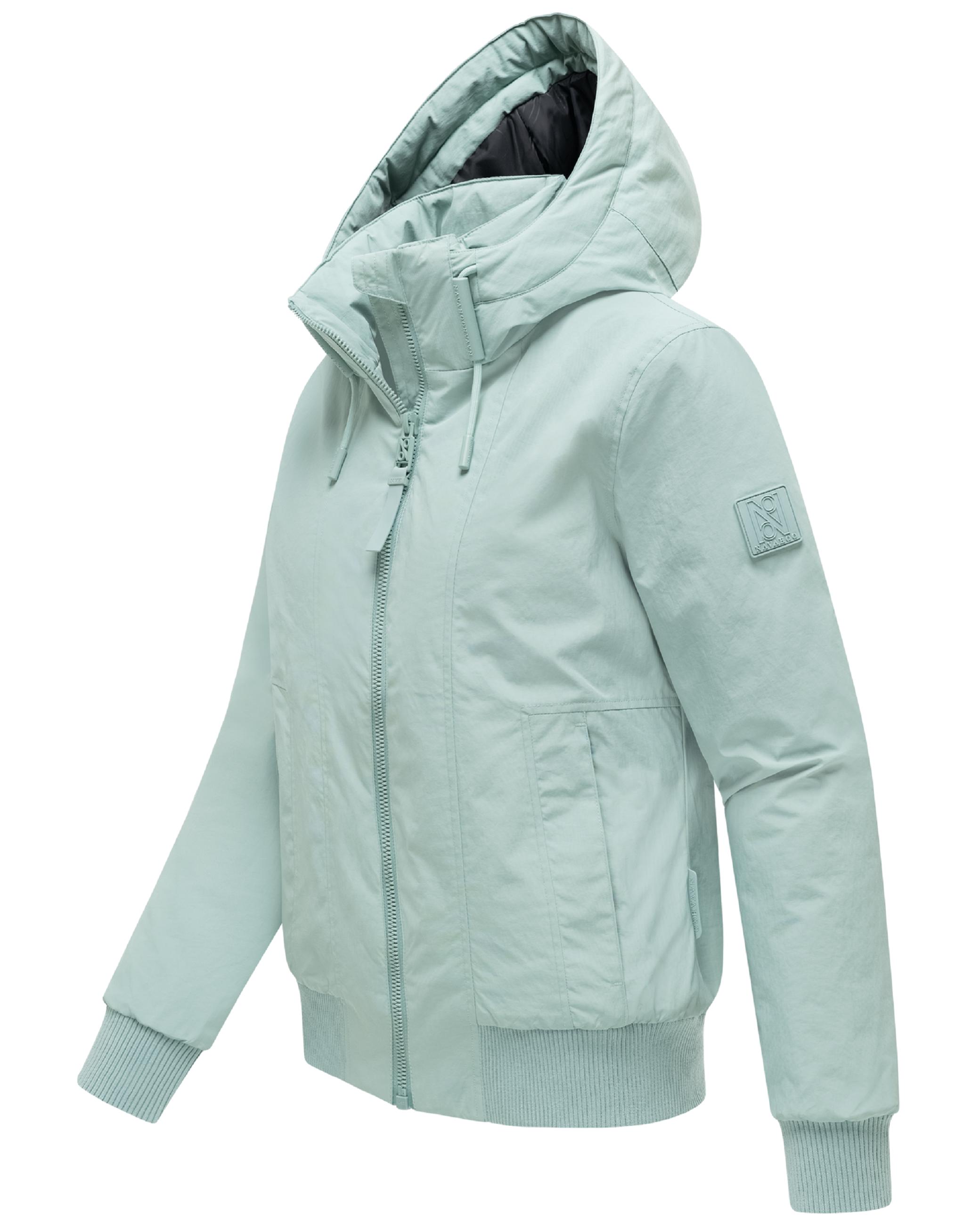 Warme Winterjacke mit Kapuze "Kichermaus 14" Dusty Mint