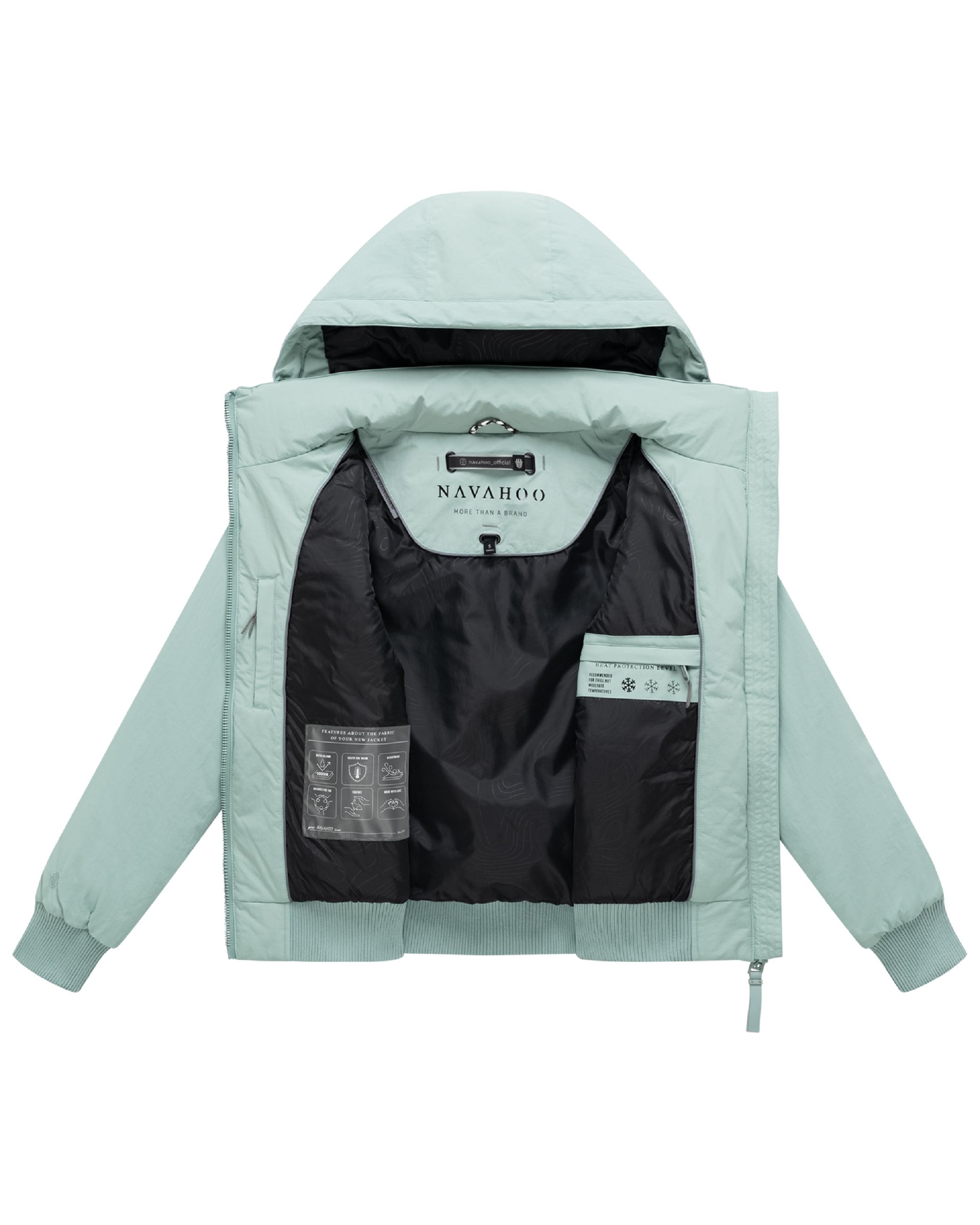 Warme Winterjacke mit Kapuze "Kichermaus 14" Dusty Mint