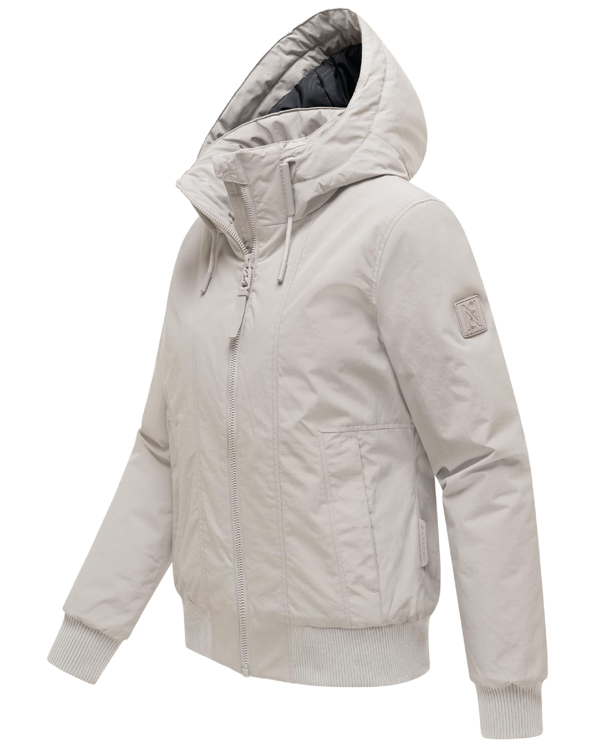 Warme Winterjacke mit Kapuze "Kichermaus 14" Light Grey