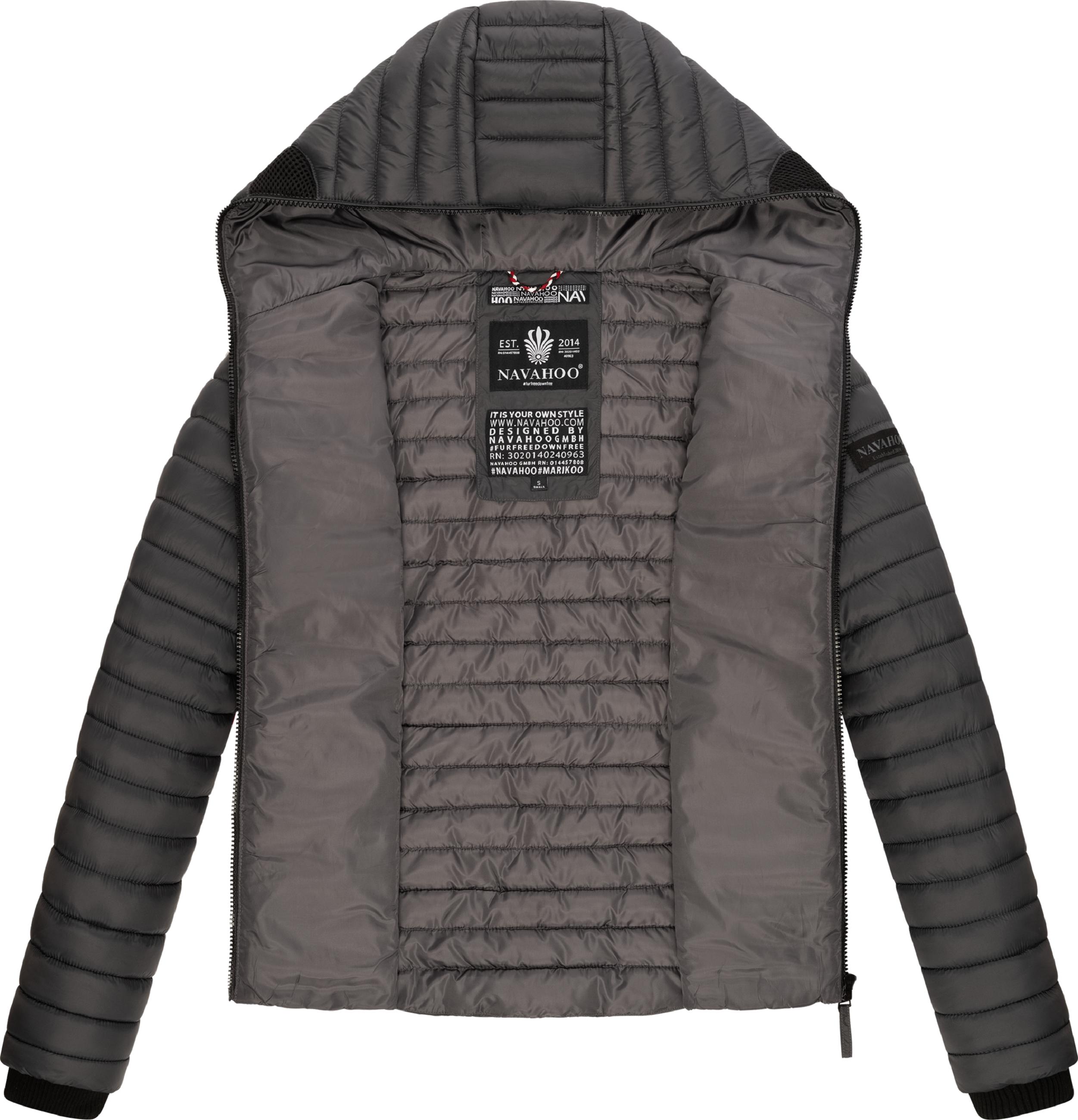 Leichte Steppjacke mit Kapuze "Kimuk" Anthracite