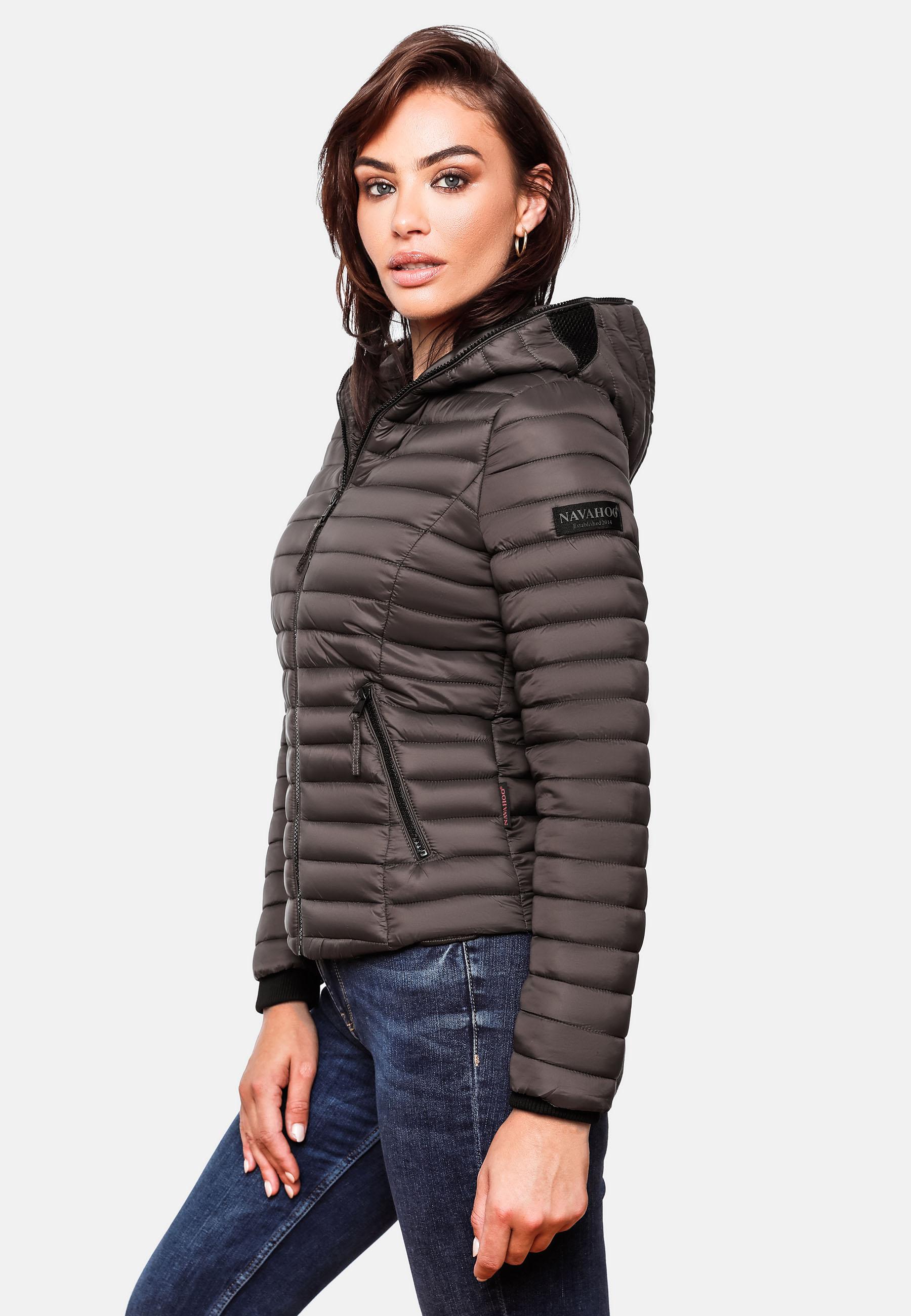 Leichte Steppjacke mit Kapuze "Kimuk" Anthracite