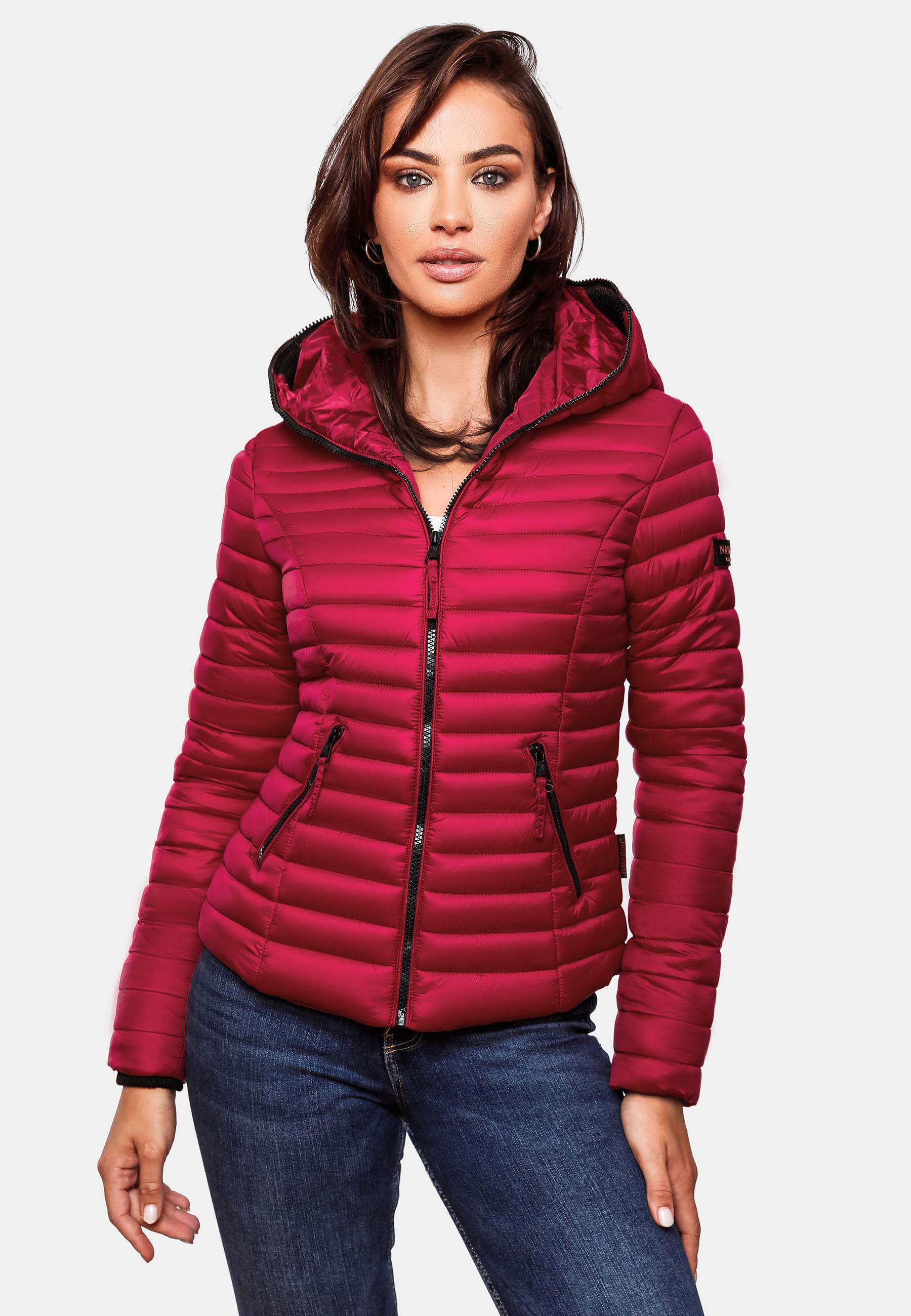 Leichte Steppjacke mit Kapuze "Kimuk" Fuchsia