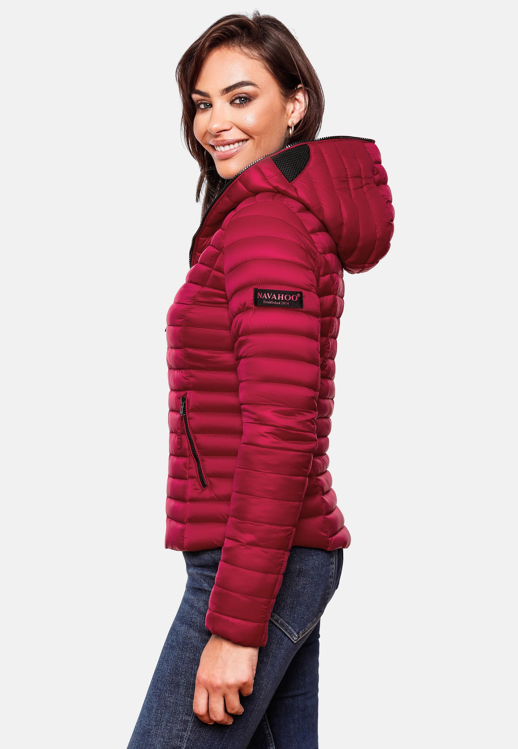 Leichte Steppjacke mit Kapuze "Kimuk" Fuchsia