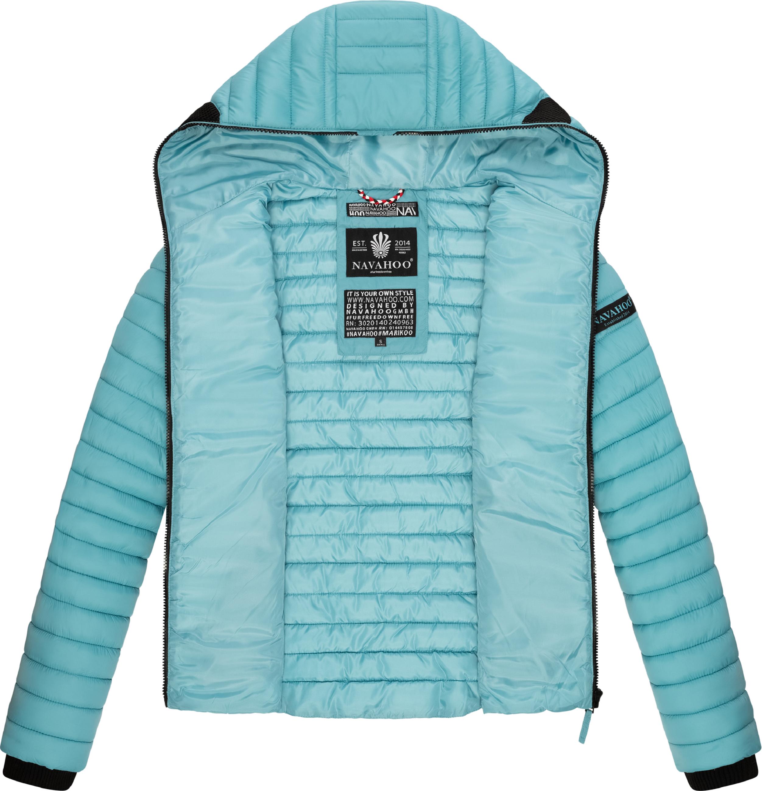 Leichte Steppjacke mit Kapuze "Kimuk" Misty Blue