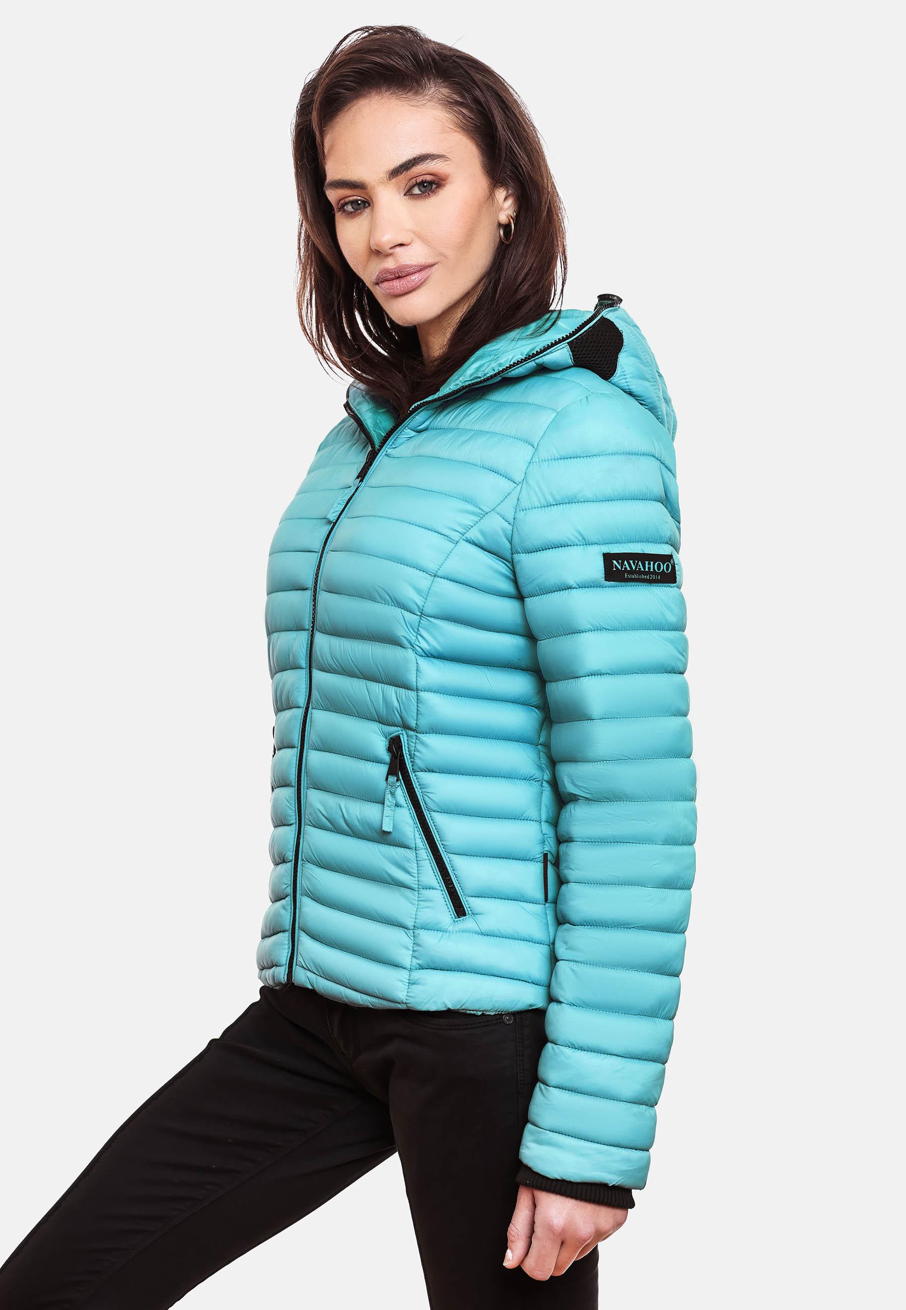 Leichte Steppjacke mit Kapuze "Kimuk" Misty Blue