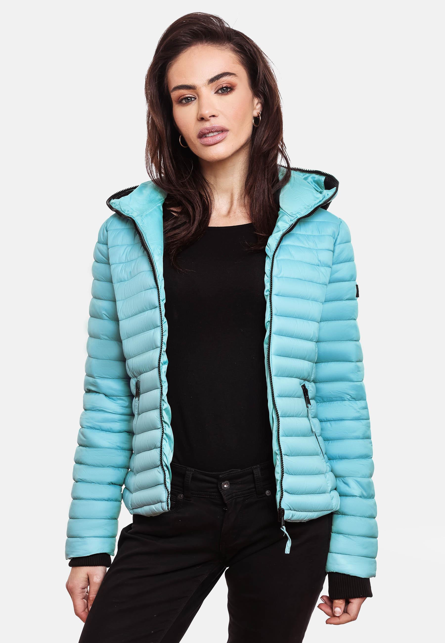 Leichte Steppjacke mit Kapuze "Kimuk" Misty Blue