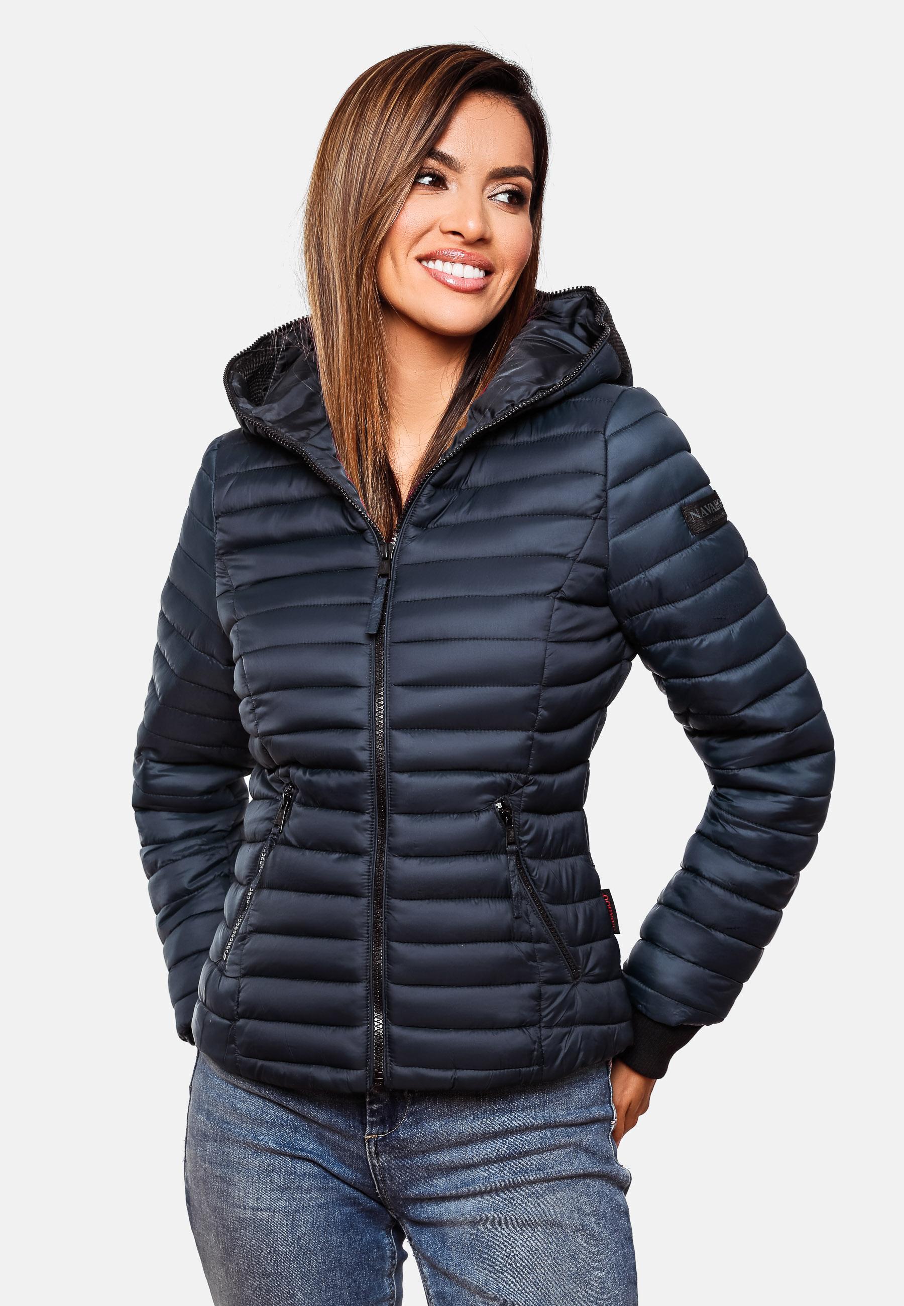 Leichte Steppjacke mit Kapuze "Kimuk" Navy