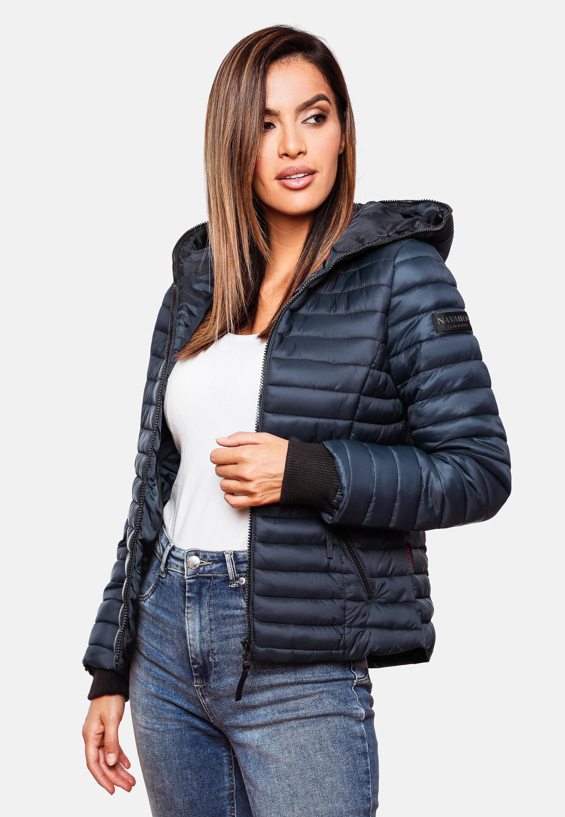 Leichte Steppjacke mit Kapuze "Kimuk" Navy