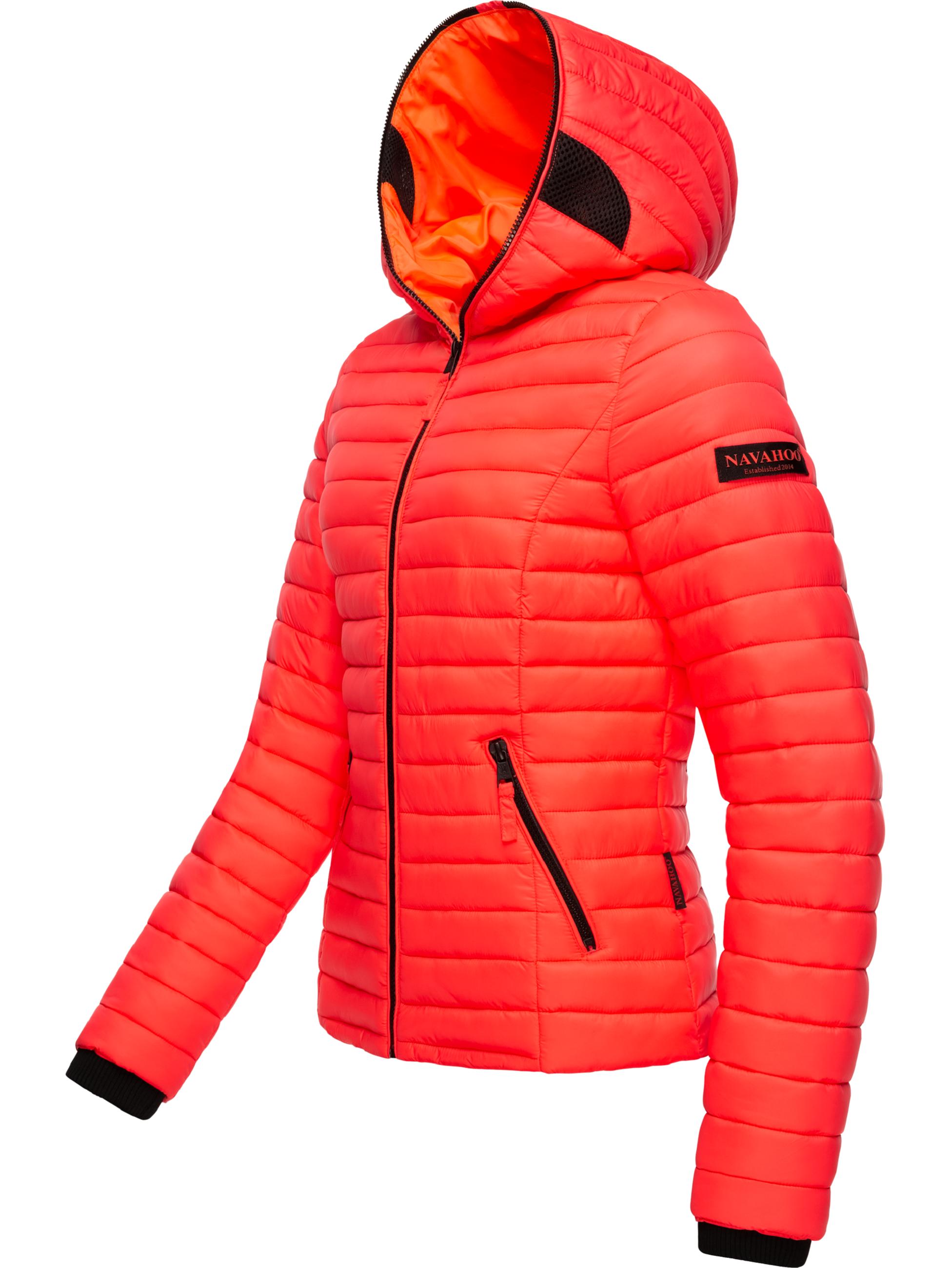 Leichte Steppjacke mit Kapuze "Kimuk" Neon Coral