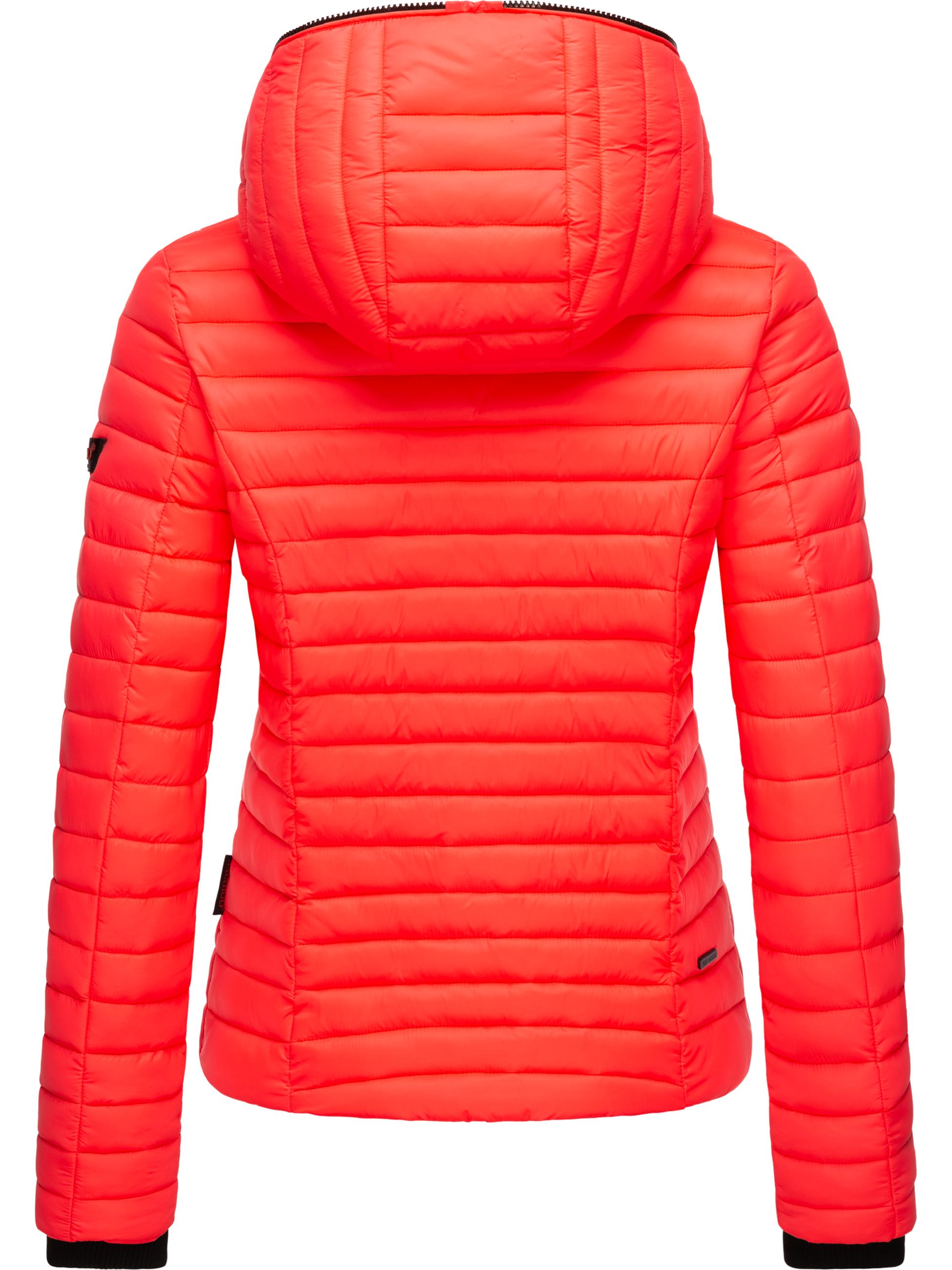 Leichte Steppjacke mit Kapuze "Kimuk" Neon Coral