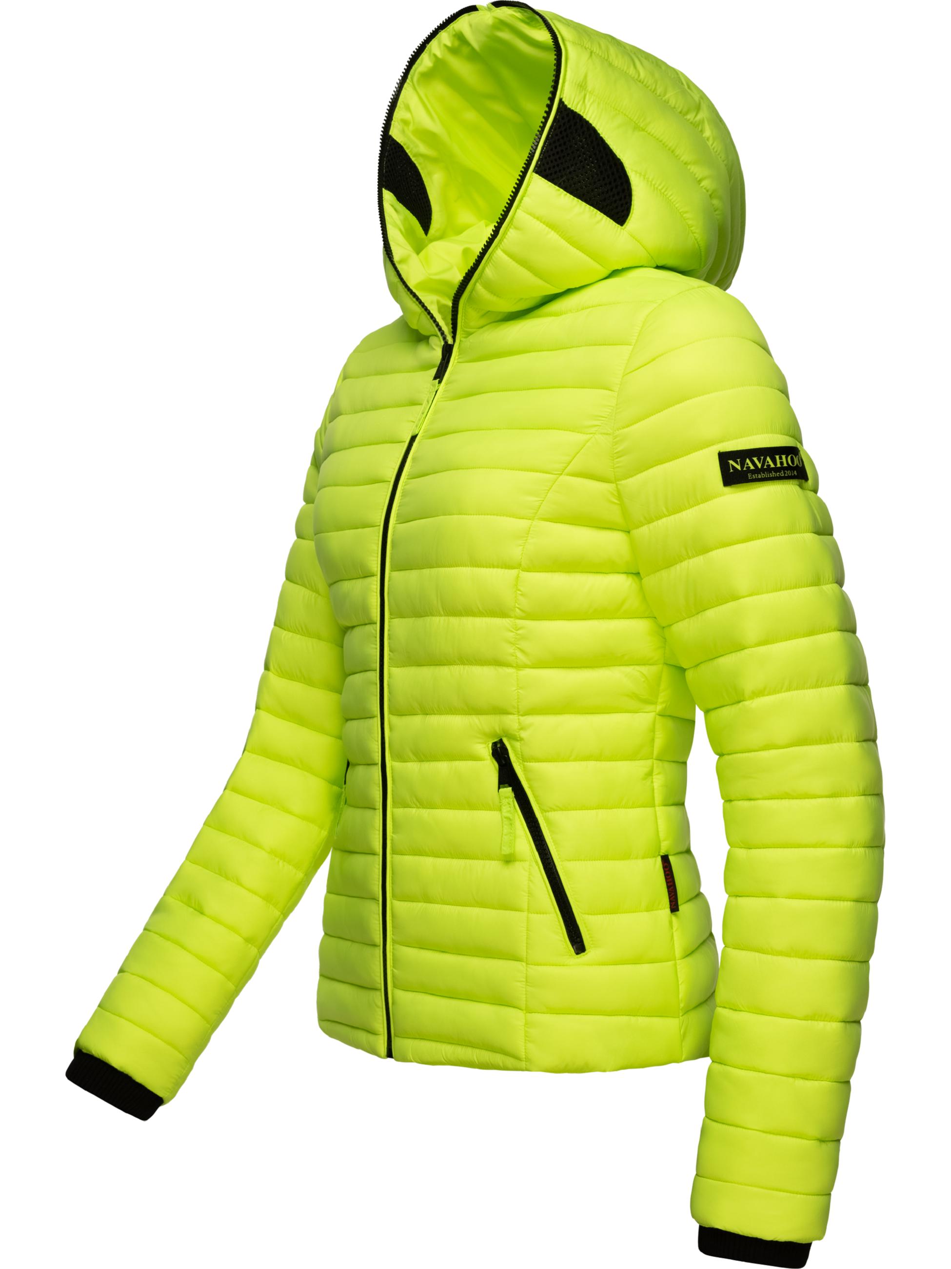 Leichte Steppjacke mit Kapuze "Kimuk" Neon Green