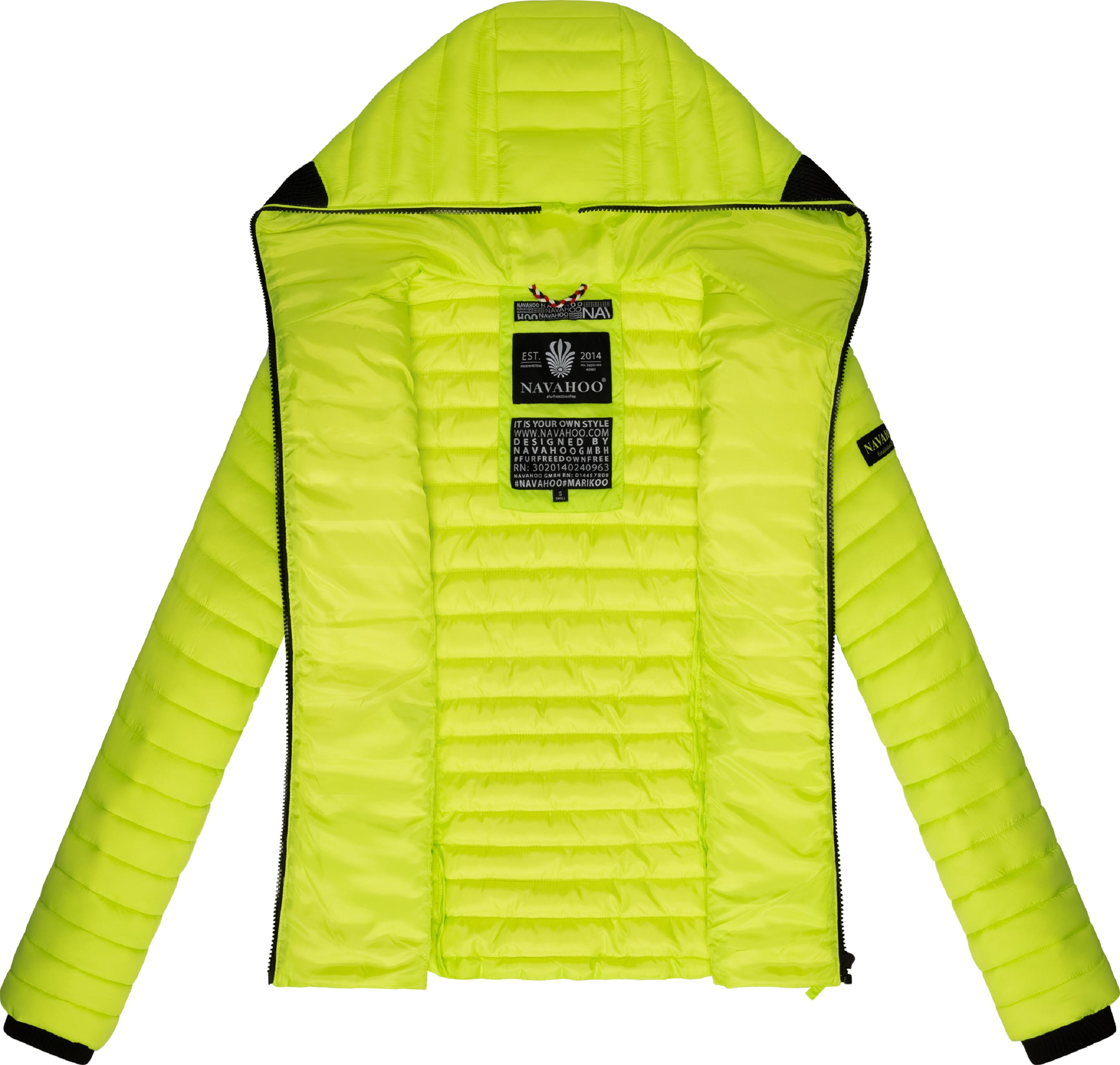 Leichte Steppjacke mit Kapuze "Kimuk" Neon Green