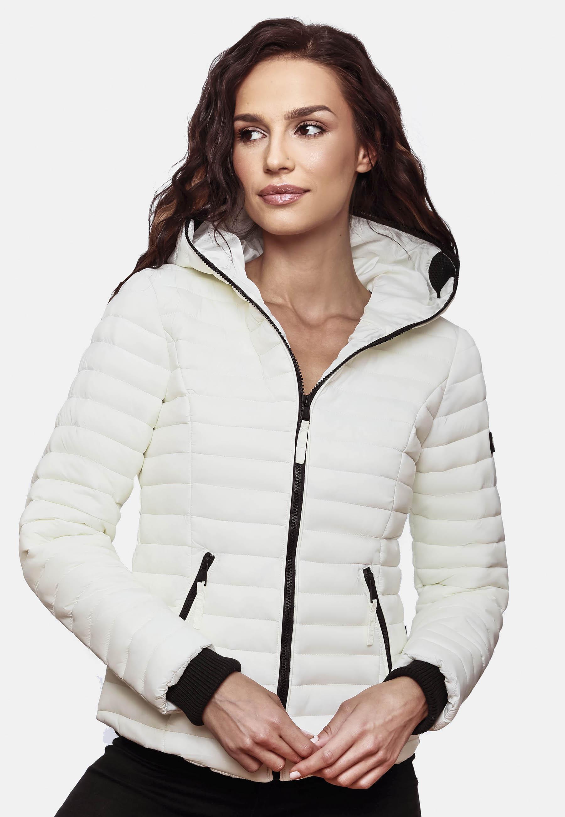 Leichte Steppjacke mit Kapuze "Kimuk" Offwhite