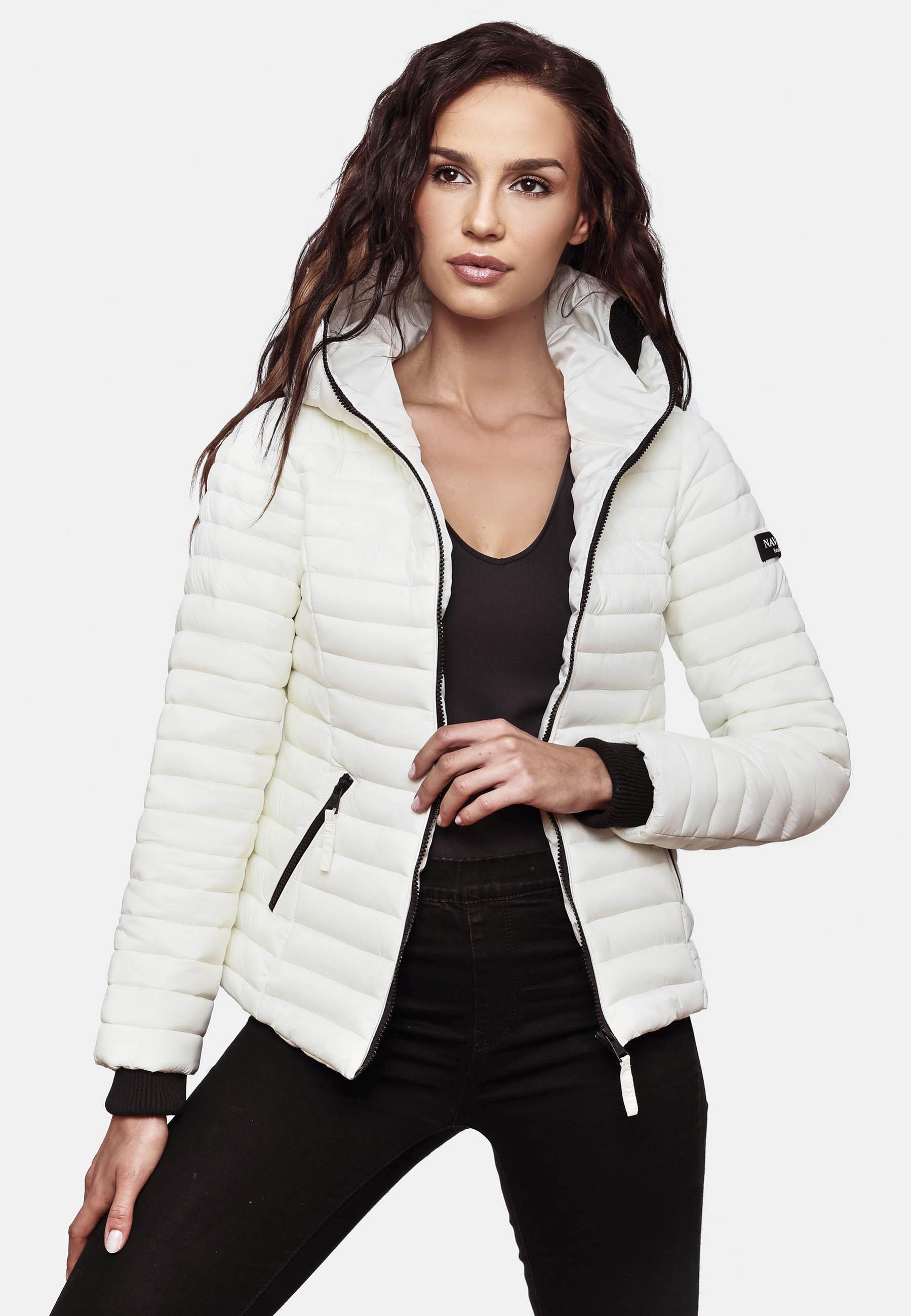 Leichte Steppjacke mit Kapuze "Kimuk" Offwhite