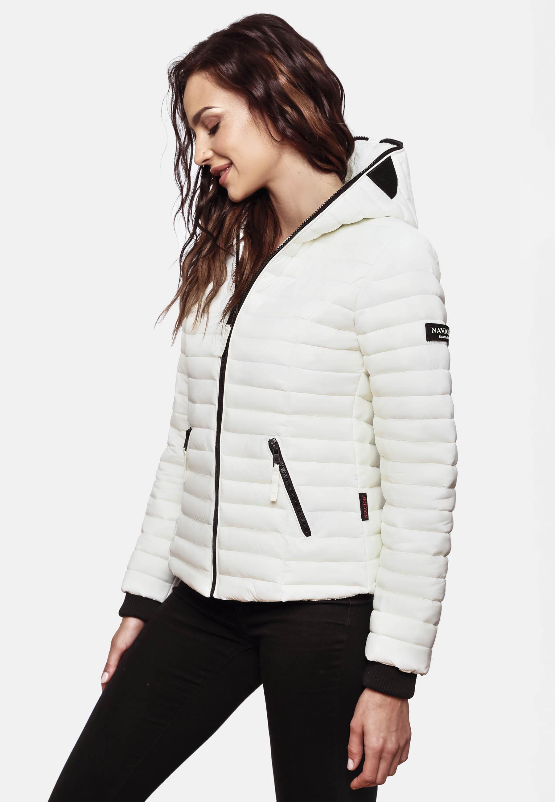 Leichte Steppjacke mit Kapuze "Kimuk" Offwhite