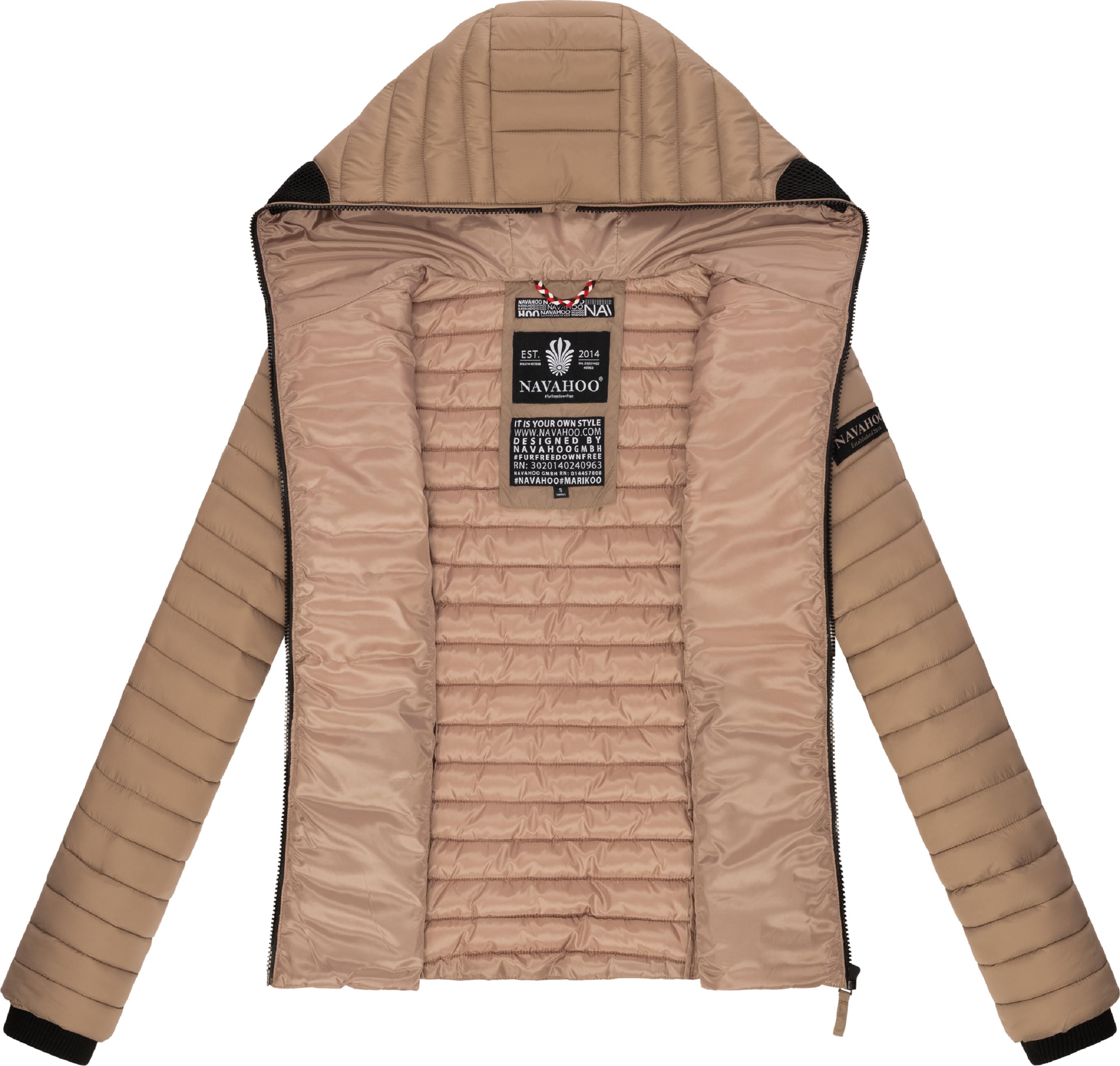 Leichte Steppjacke mit Kapuze "Kimuk" Taupe Grey