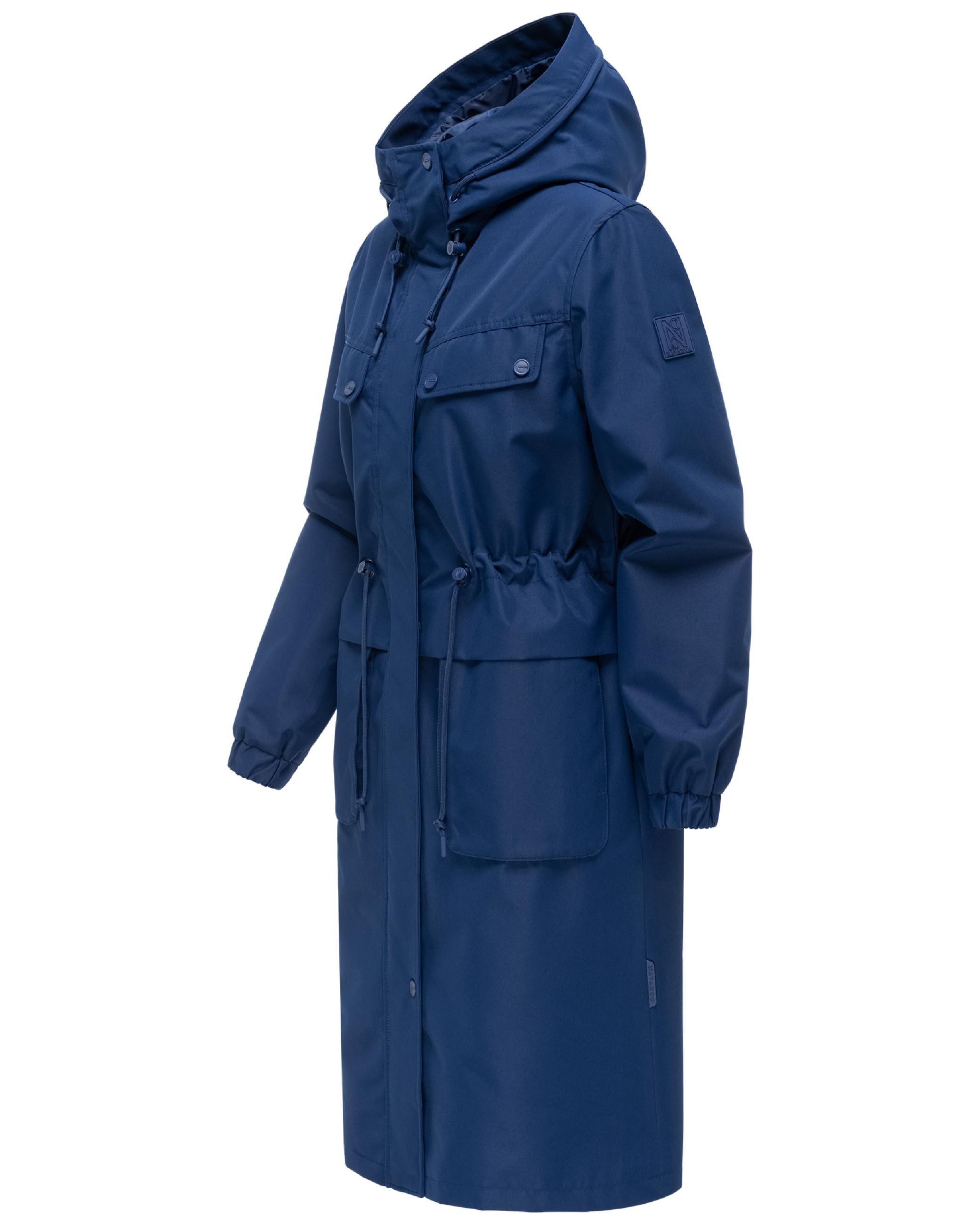 Leichter wasserdichter Oversize Übergangsmantel "Kirschwind 14" Navy