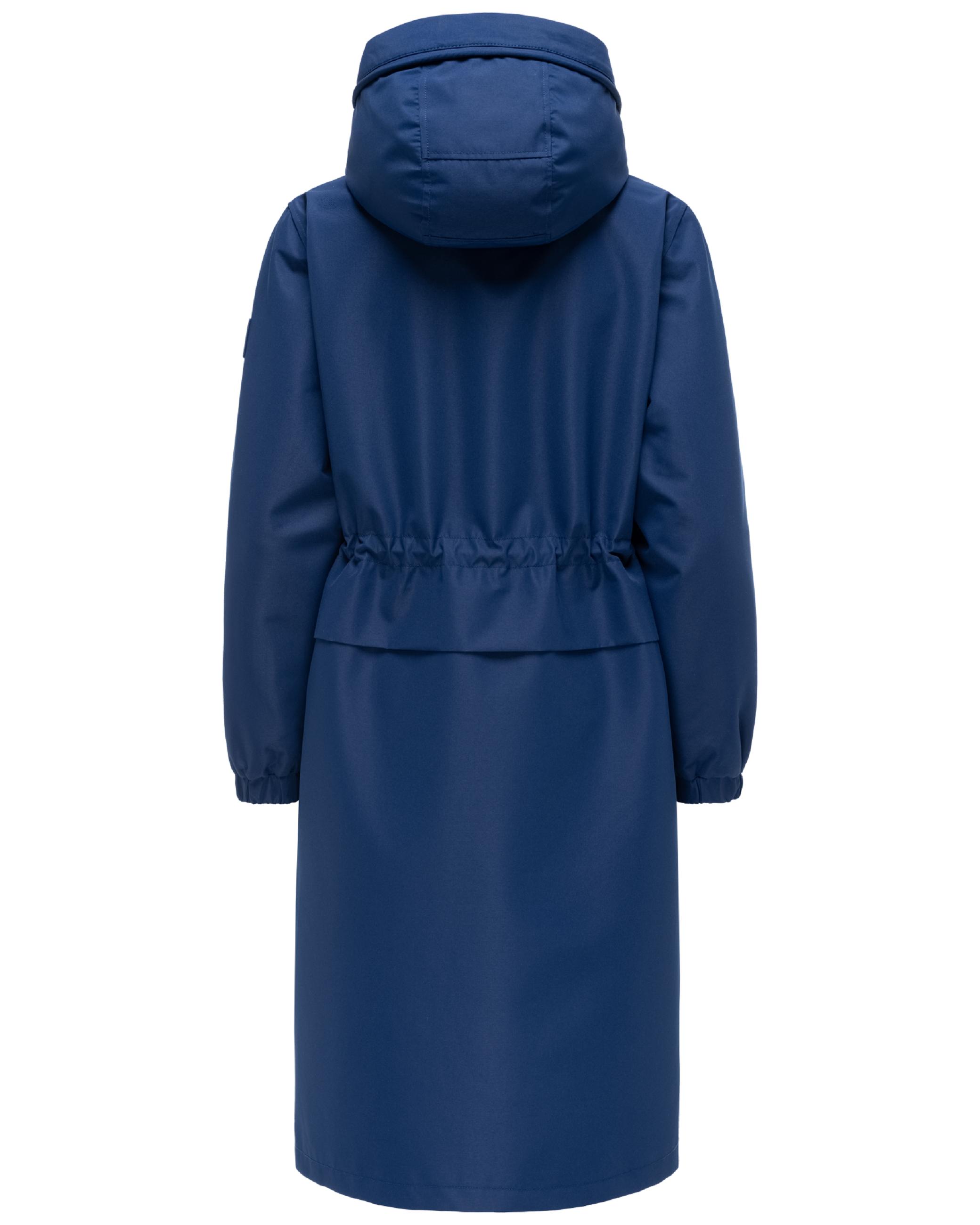 Leichter wasserdichter Oversize Übergangsmantel "Kirschwind 14" Navy