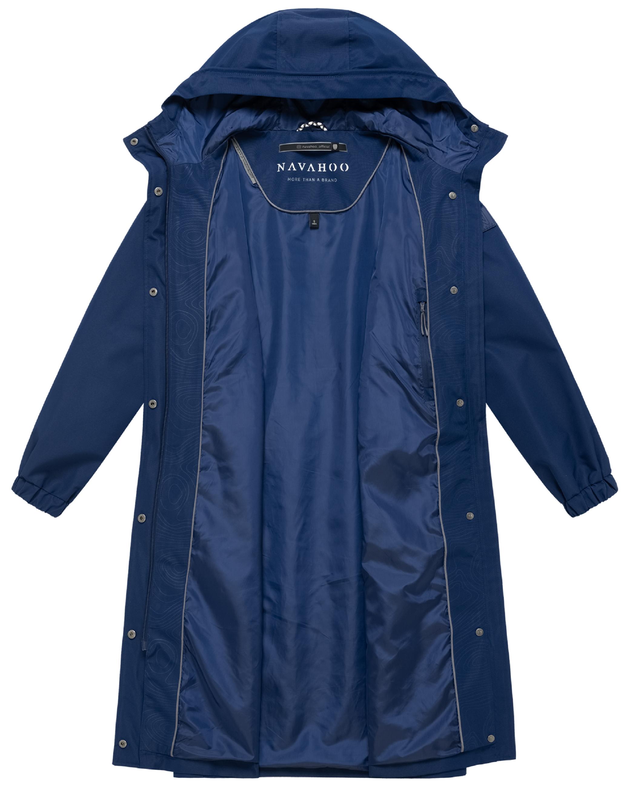 Leichter wasserdichter Oversize Übergangsmantel "Kirschwind 14" Navy