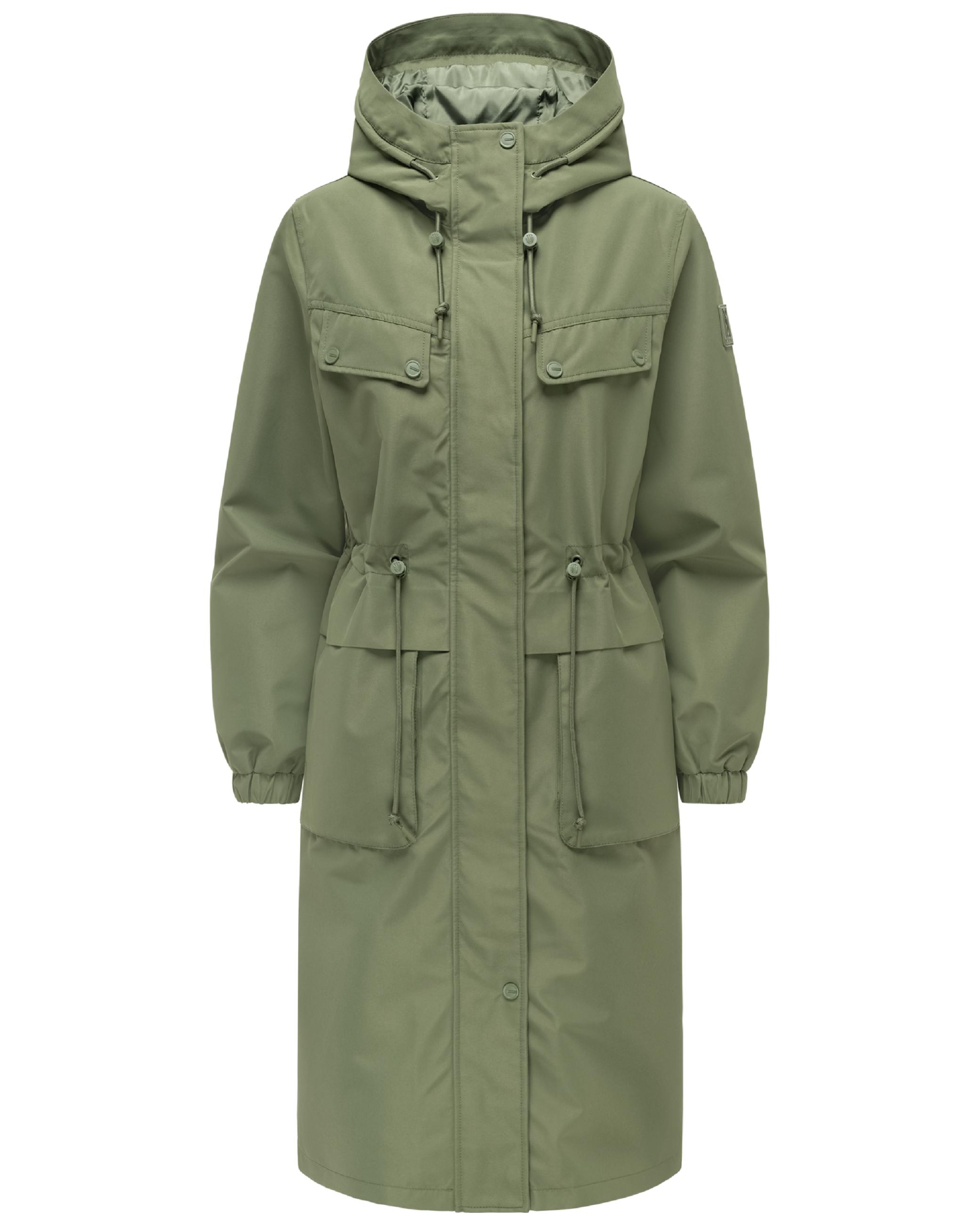 Leichter Oversize Übergangsmantel "Kirschwind 14" Olive Leaf