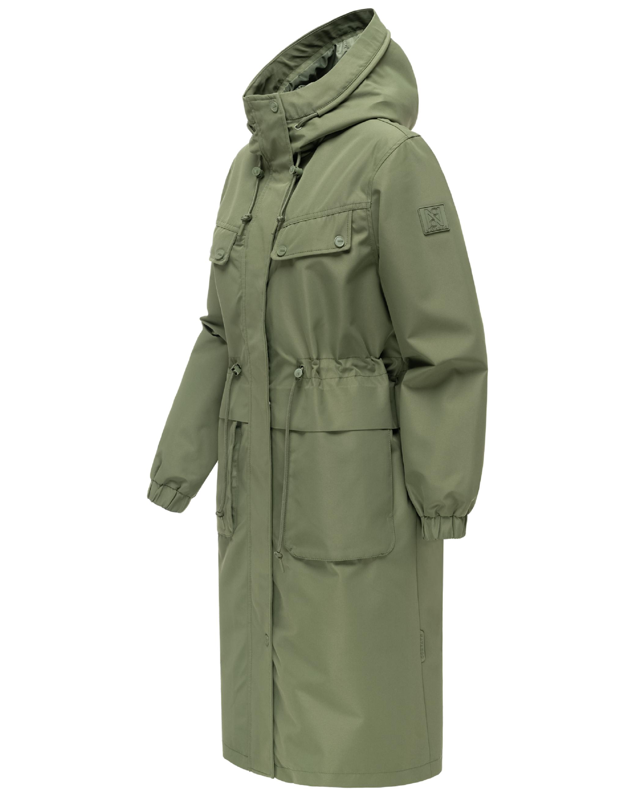 Leichter Oversize Übergangsmantel "Kirschwind 14" Olive Leaf