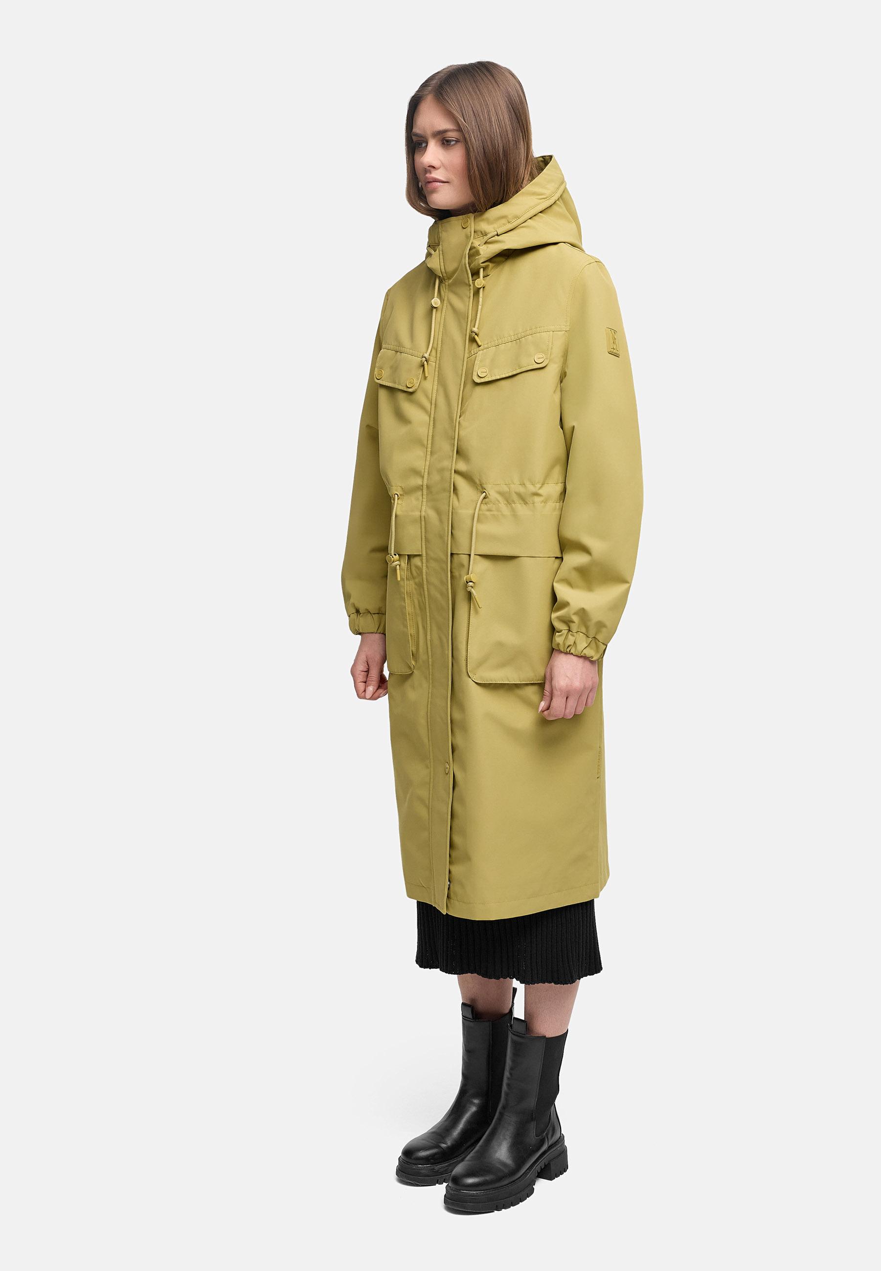 Leichter wasserdichter Oversize Übergangsmantel "Kirschwind 14" Urban Khaki