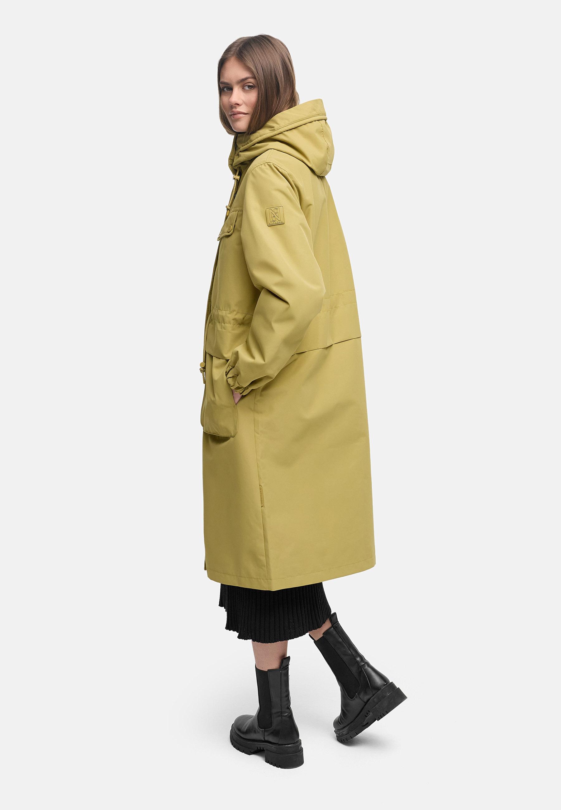 Leichter wasserdichter Oversize Übergangsmantel "Kirschwind 14" Urban Khaki